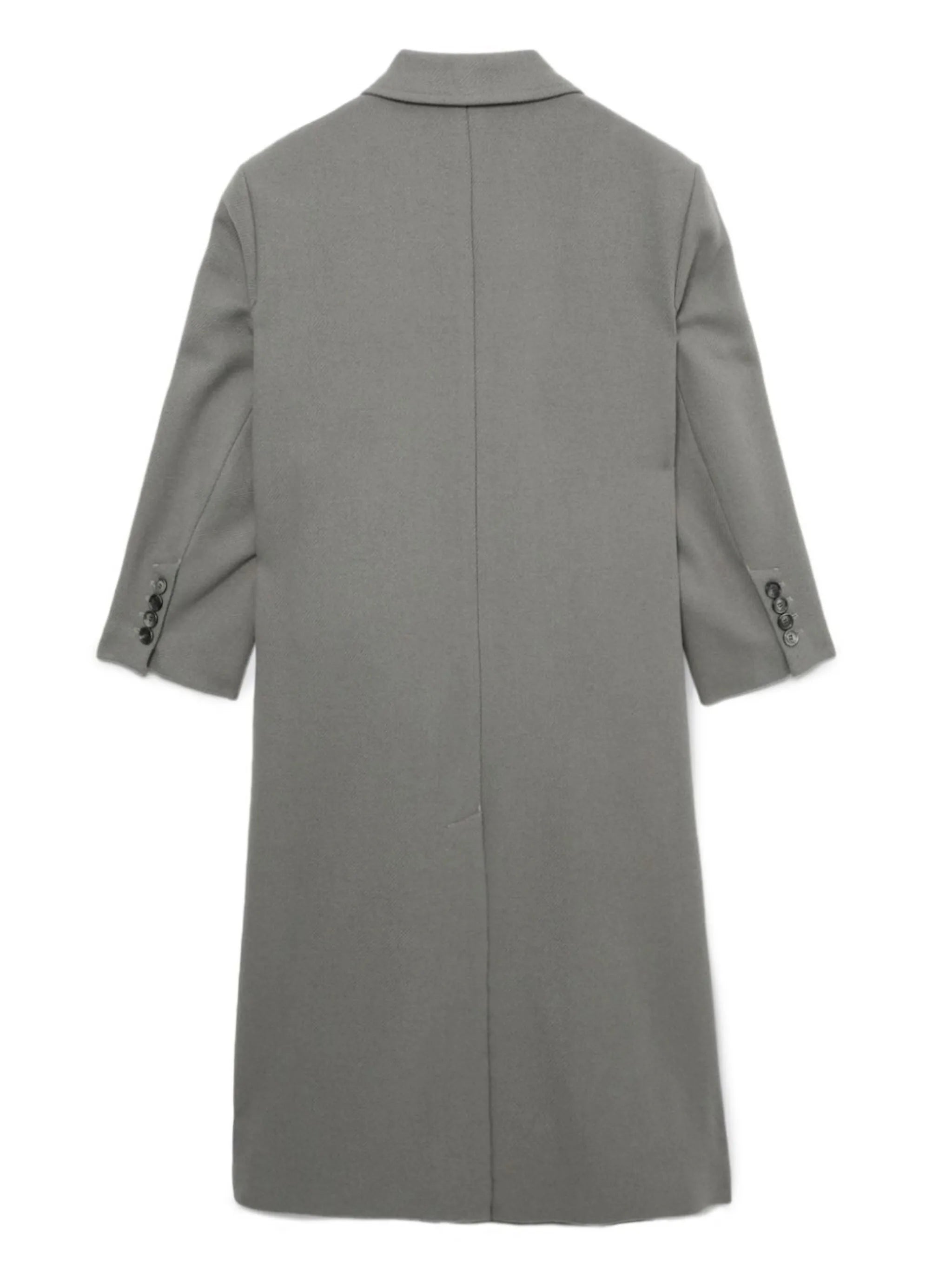 single-breasted virgin wool-blend coat