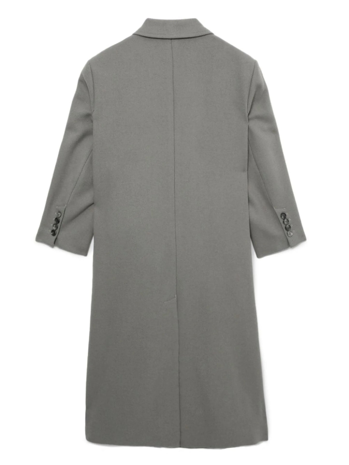 single-breasted virgin wool-blend coat