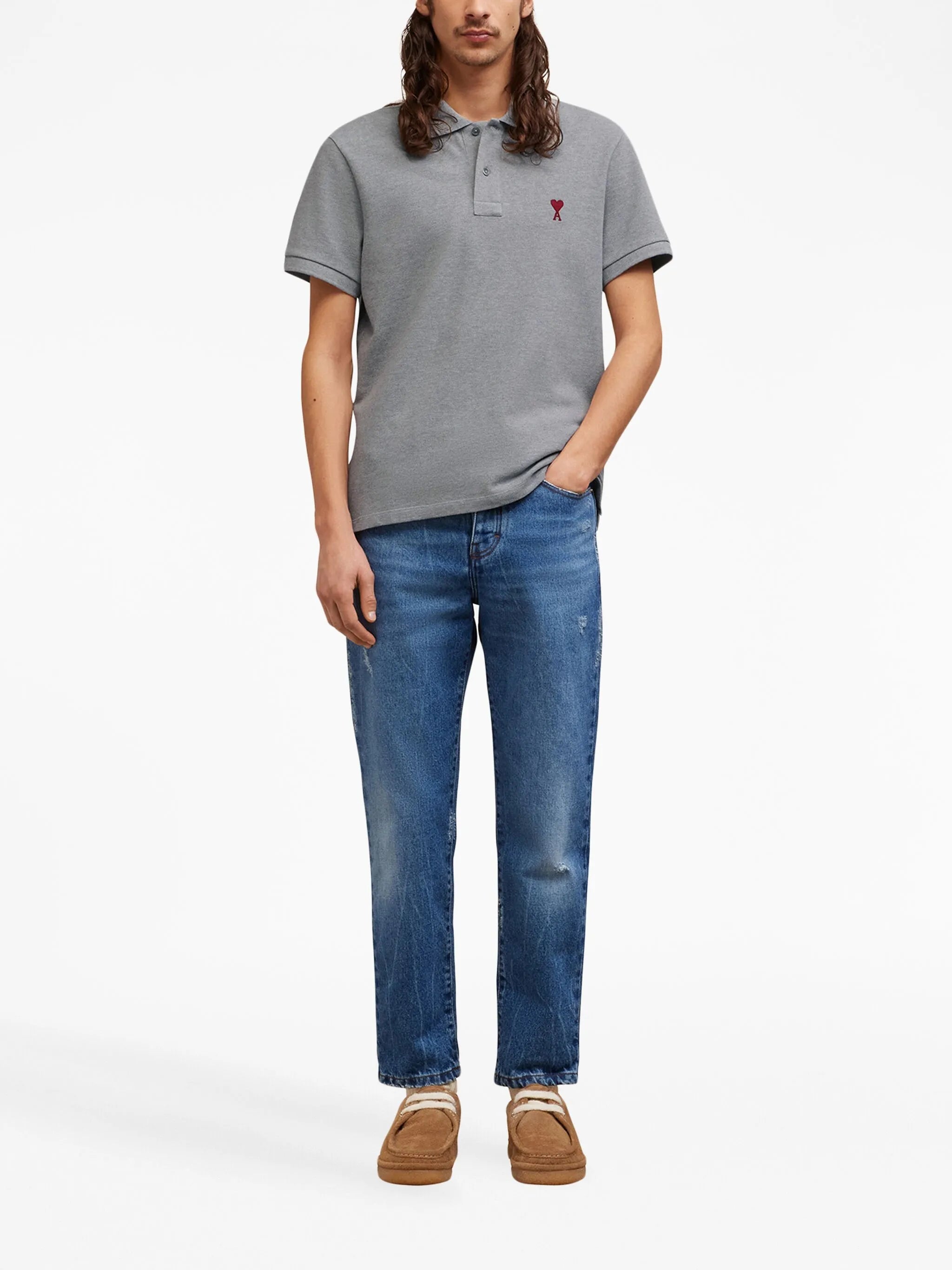 logo-embroidered cotton polo shirt