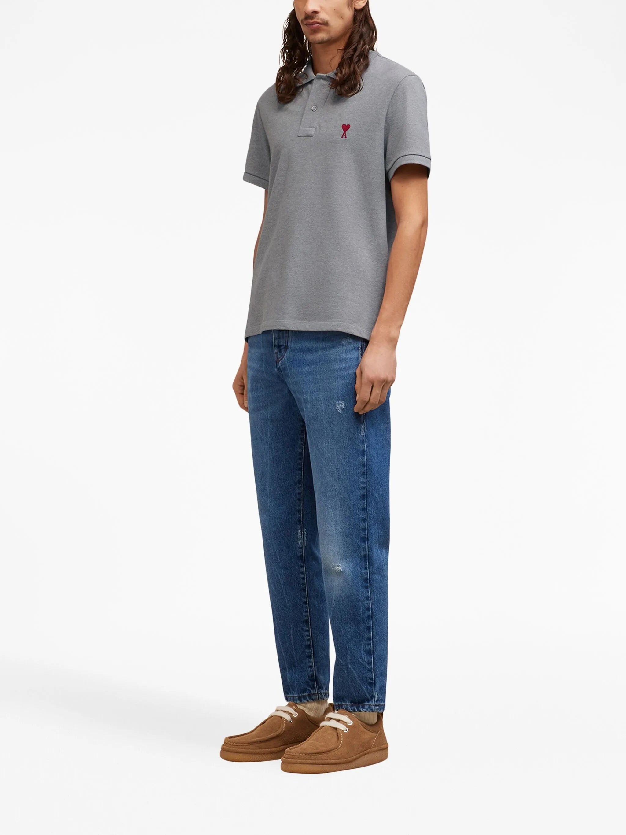 logo-embroidered cotton polo shirt