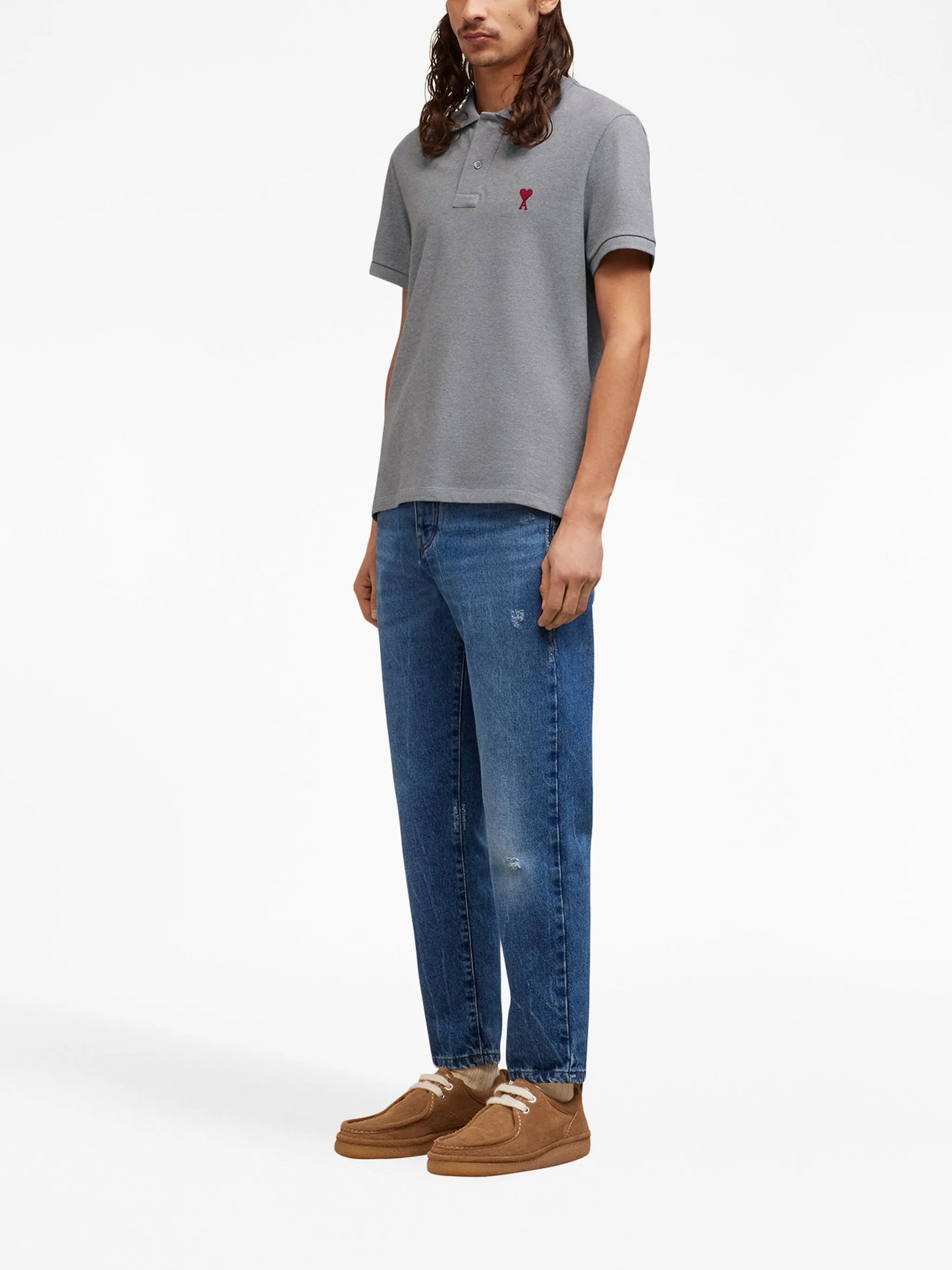 logo-embroidered cotton polo shirt