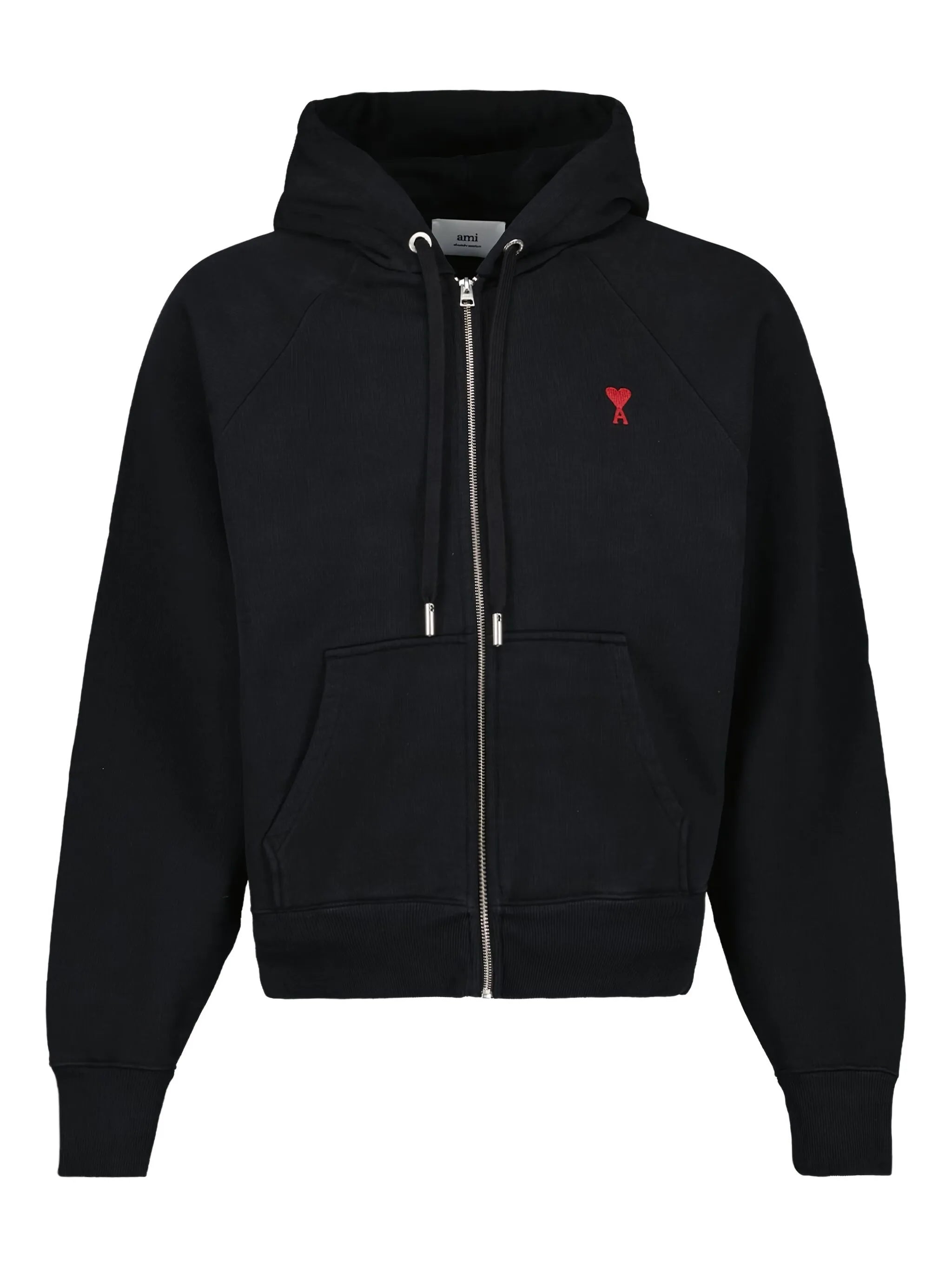 Ami de Coeur-embroidered zip-up hoodie