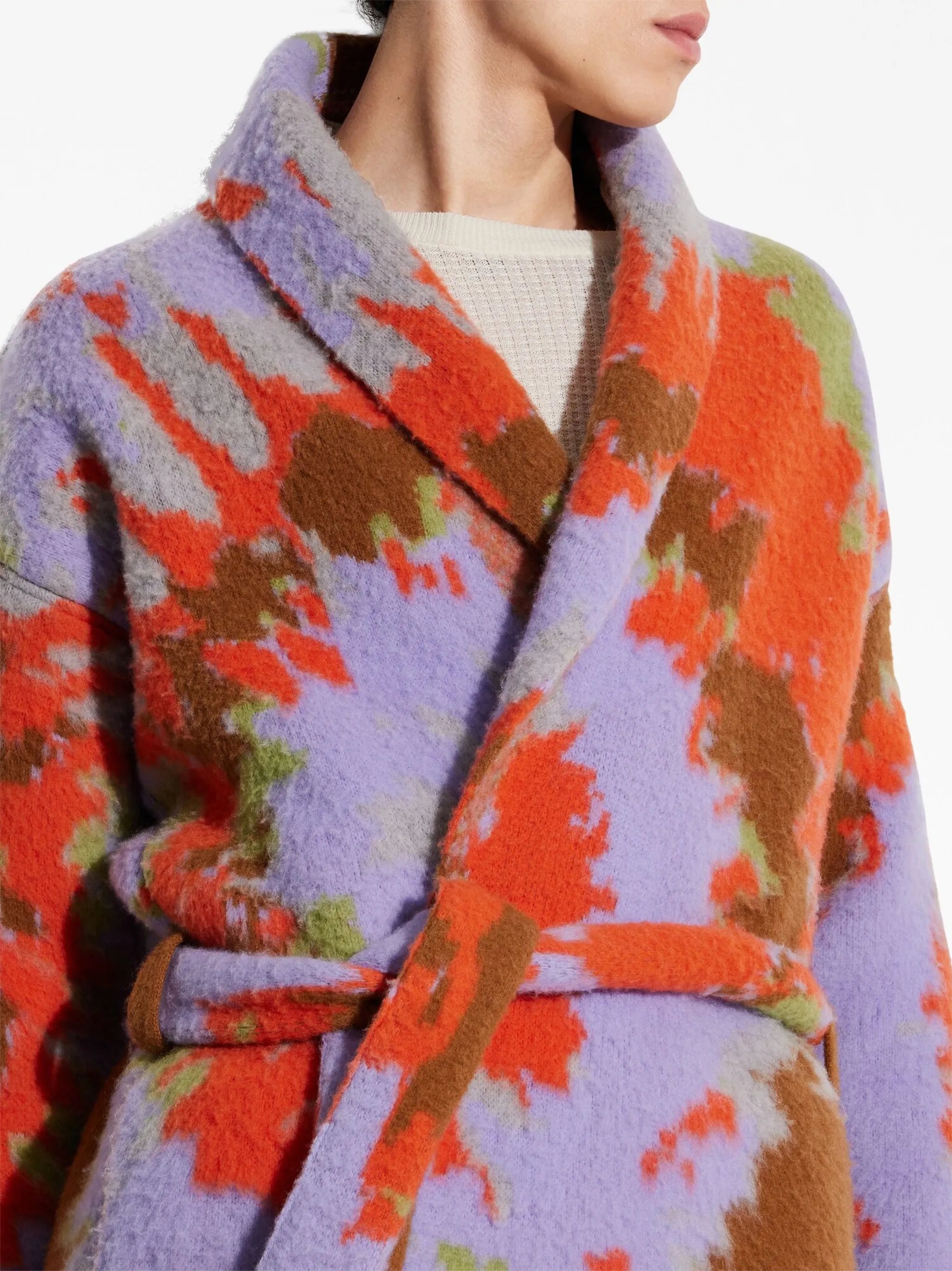 x The Elder Statesman intarsia cashmere-wool robe