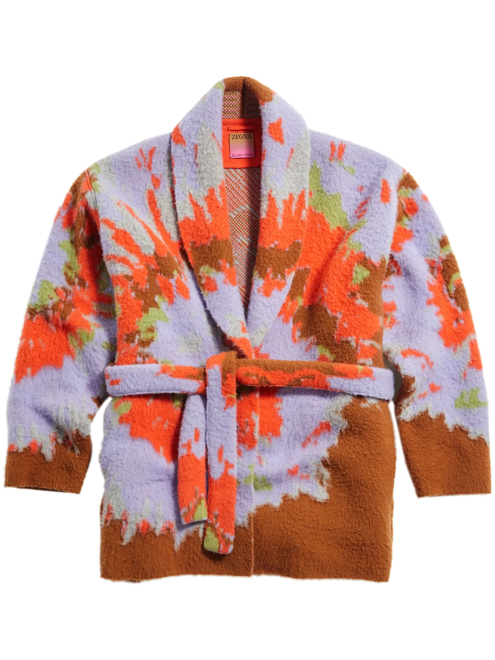 x The Elder Statesman intarsia cashmere-wool robe