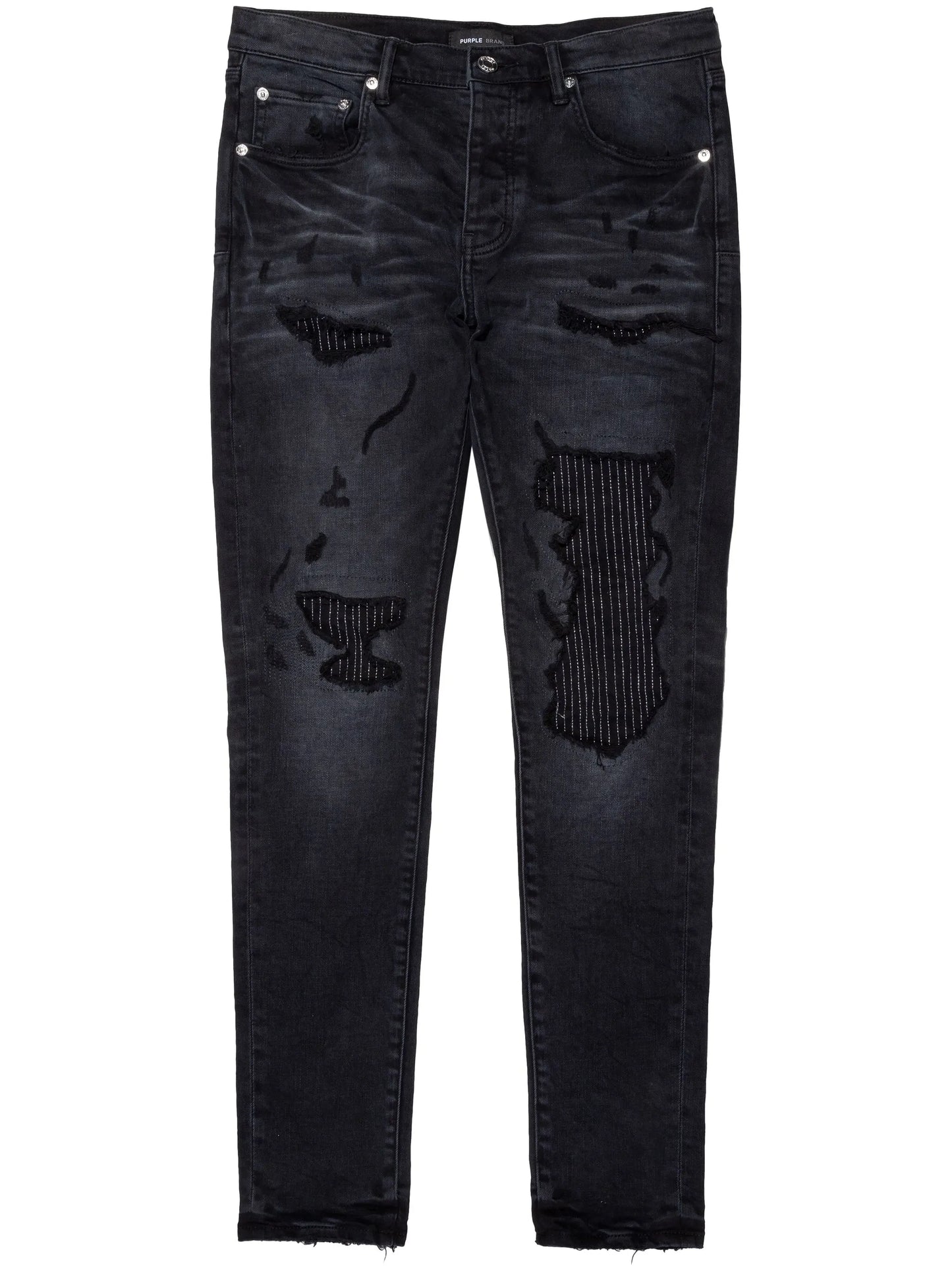 Lurex Repair Overdye Jeans In Black
