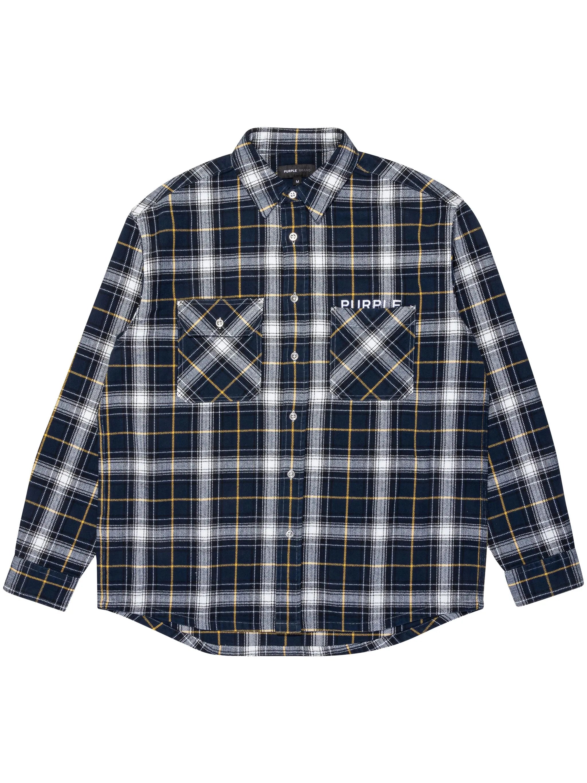 check-print cotton shirt