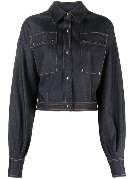 cropped denim jacket