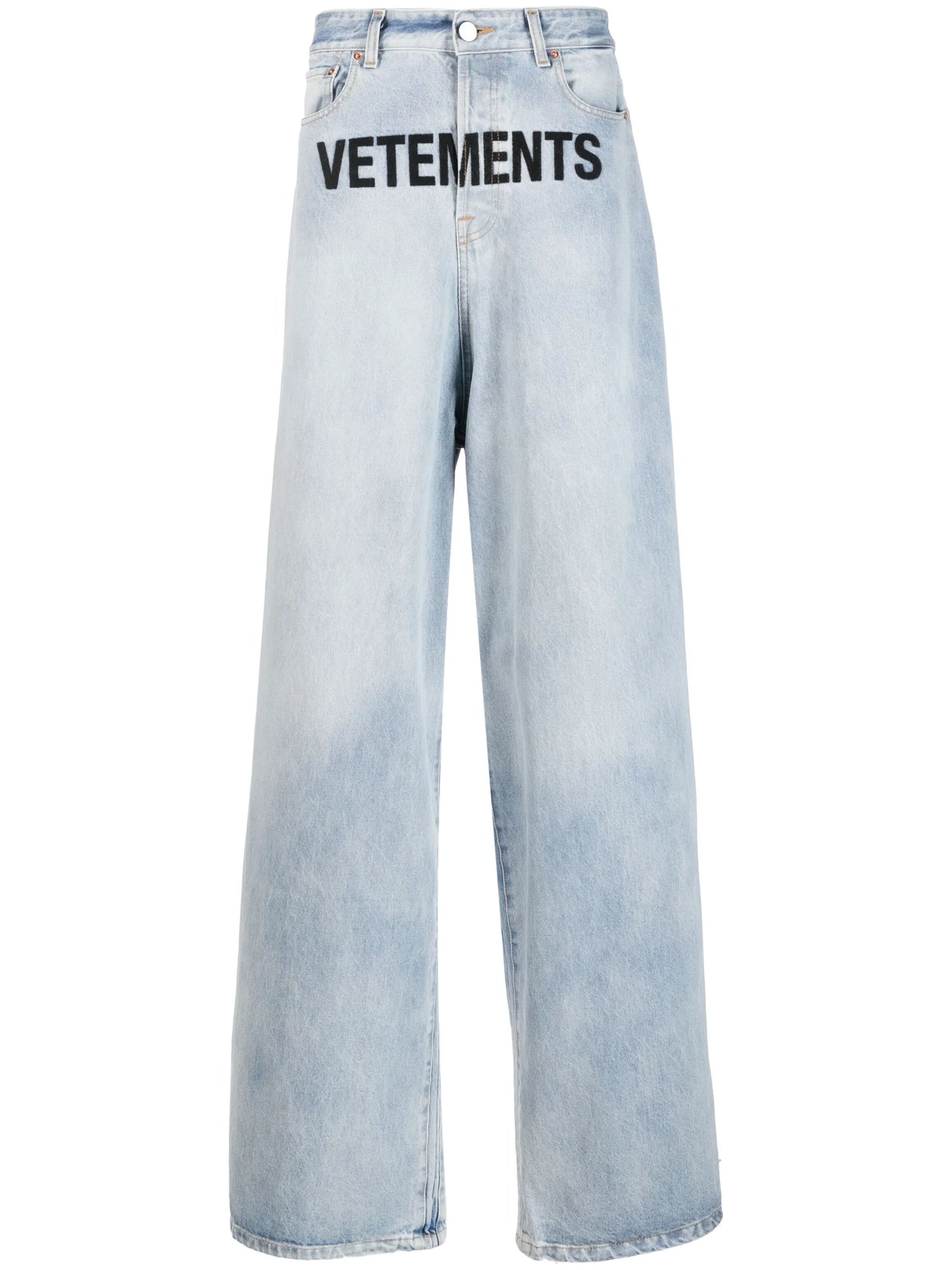 logo-print baggy jeans