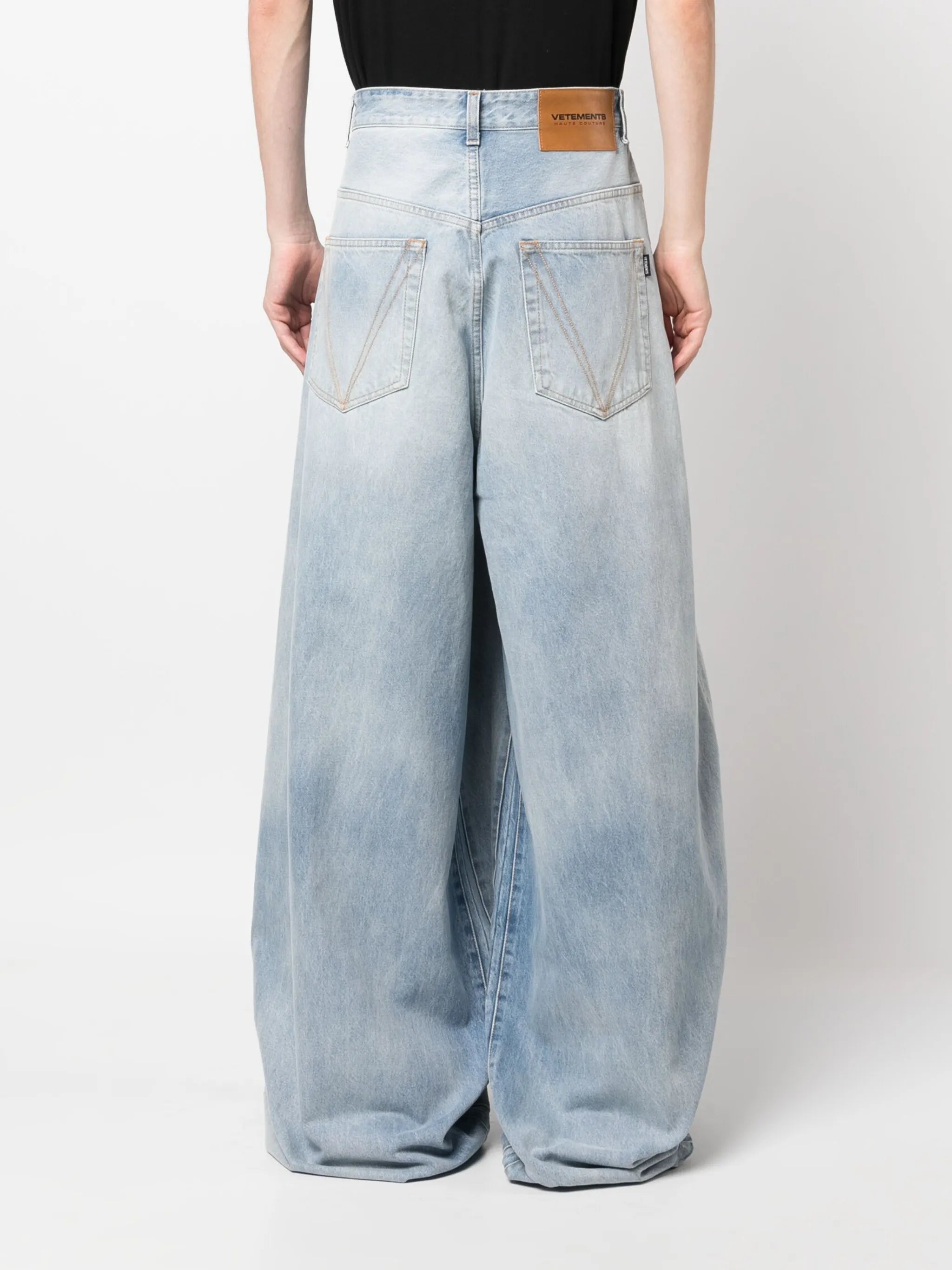 logo-print baggy jeans