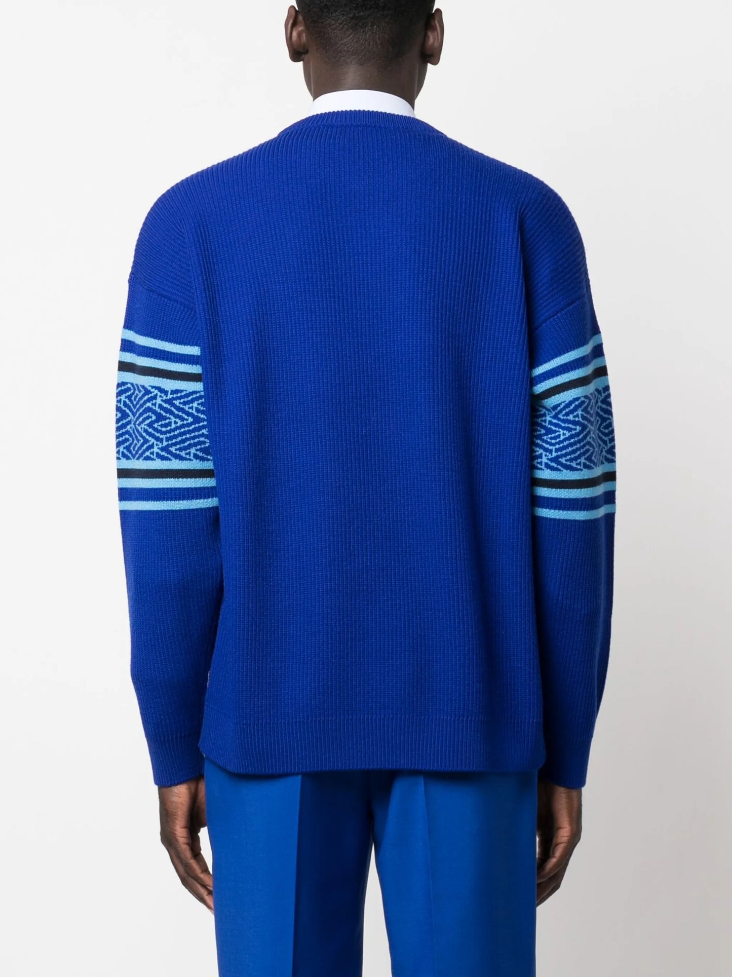 Medusa striped jacquard jumper