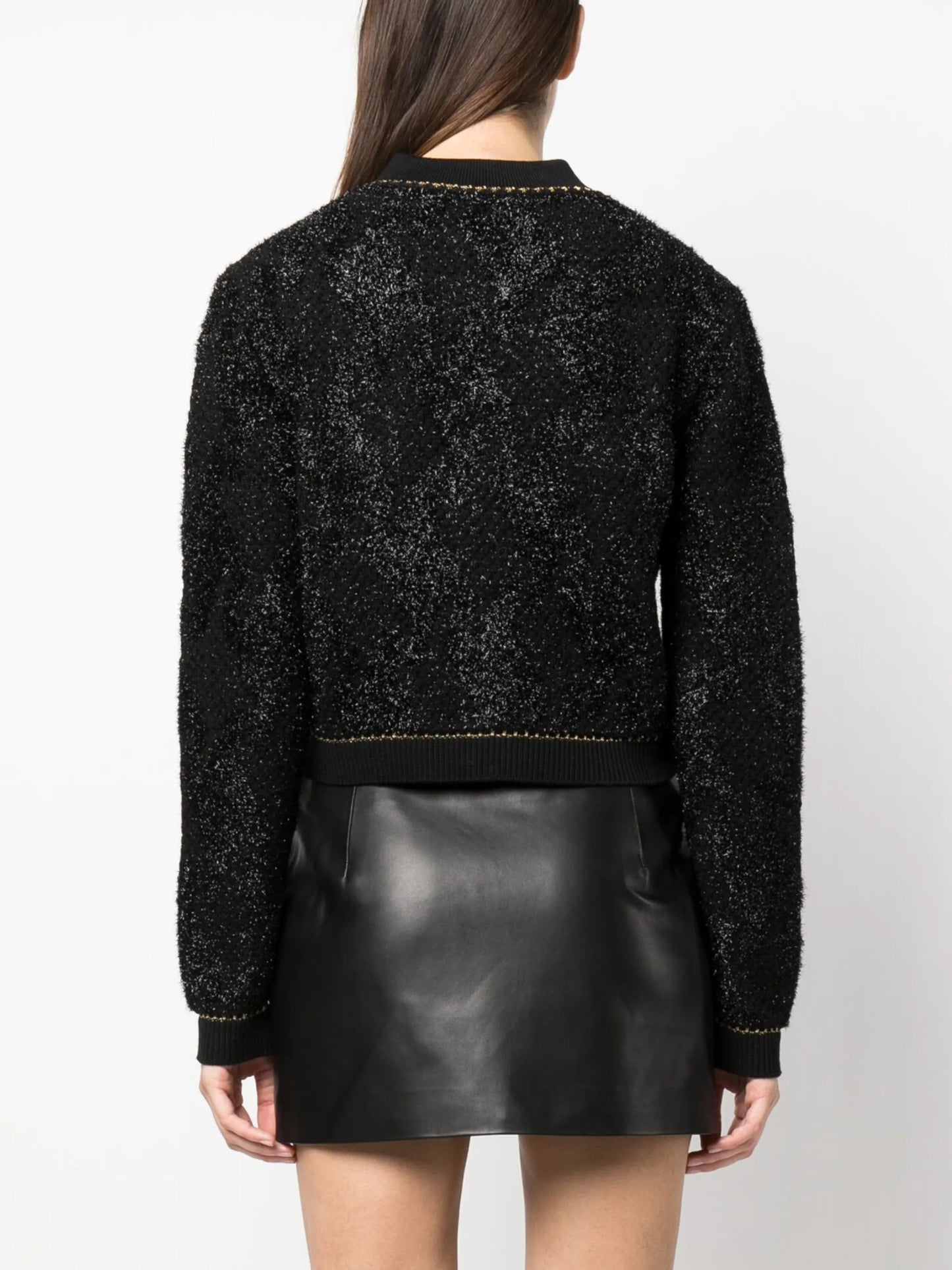 Medusa cropped tweed jacket