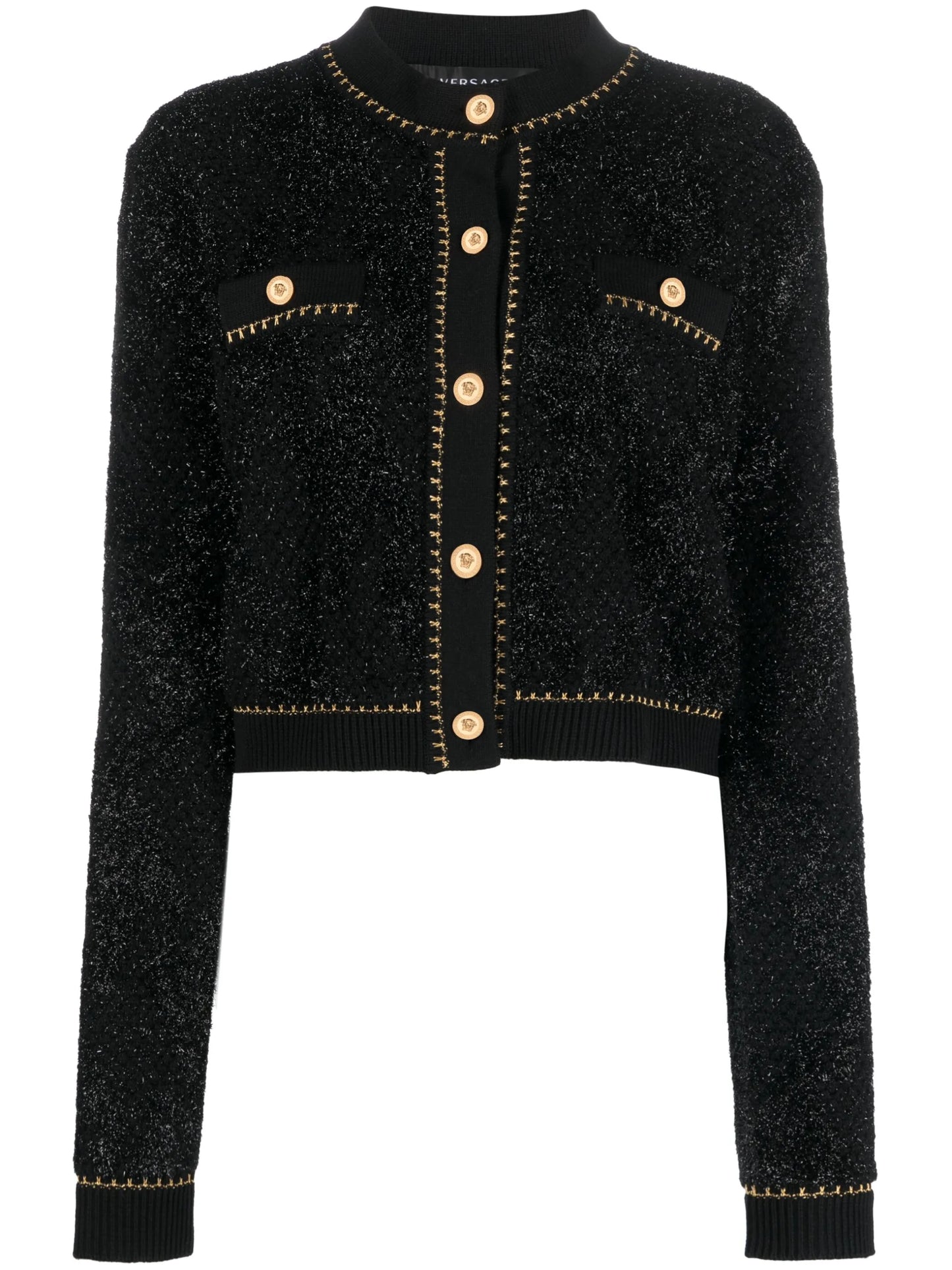 Medusa cropped tweed jacket