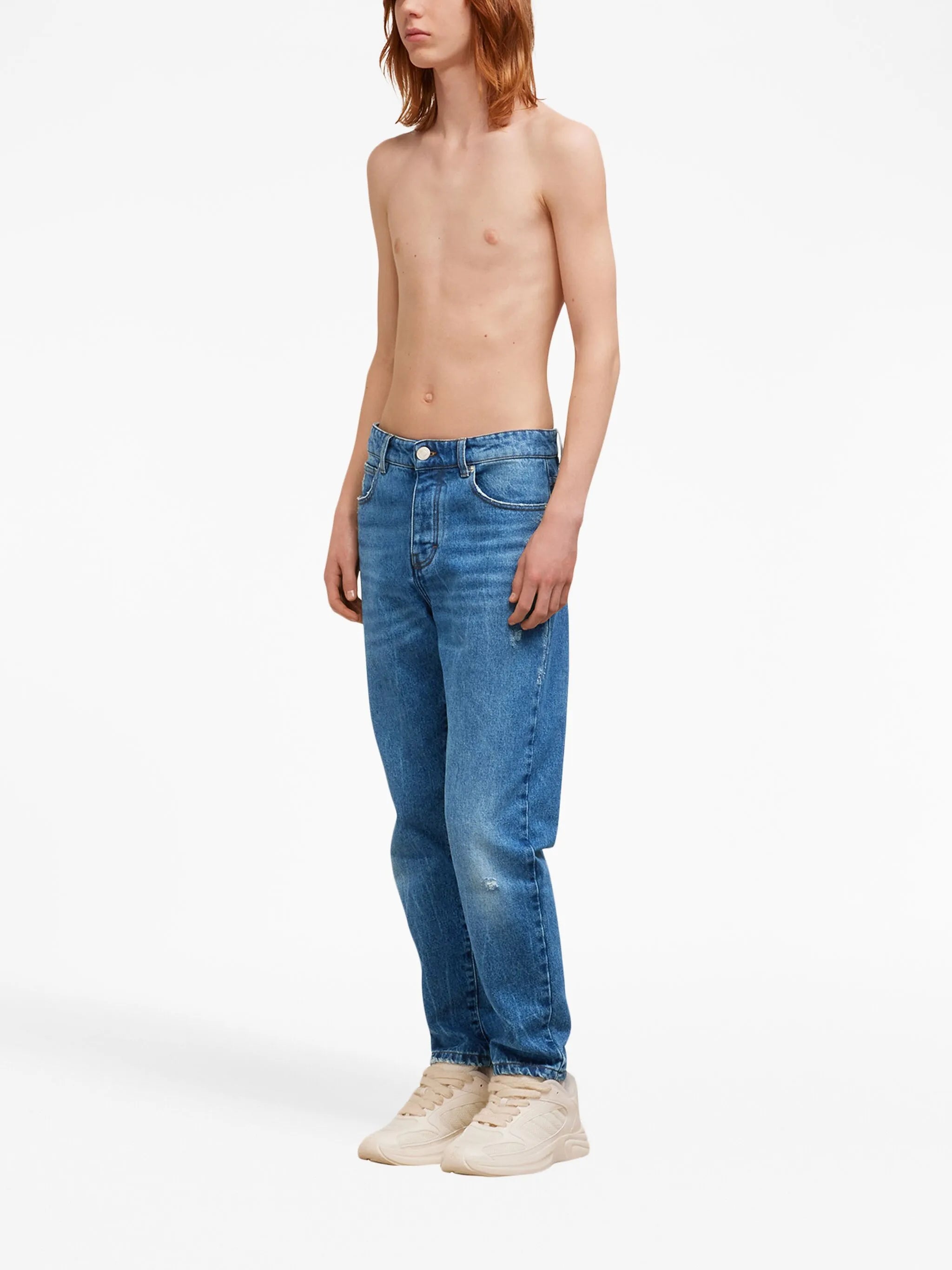 logo-patch straight-leg jeans