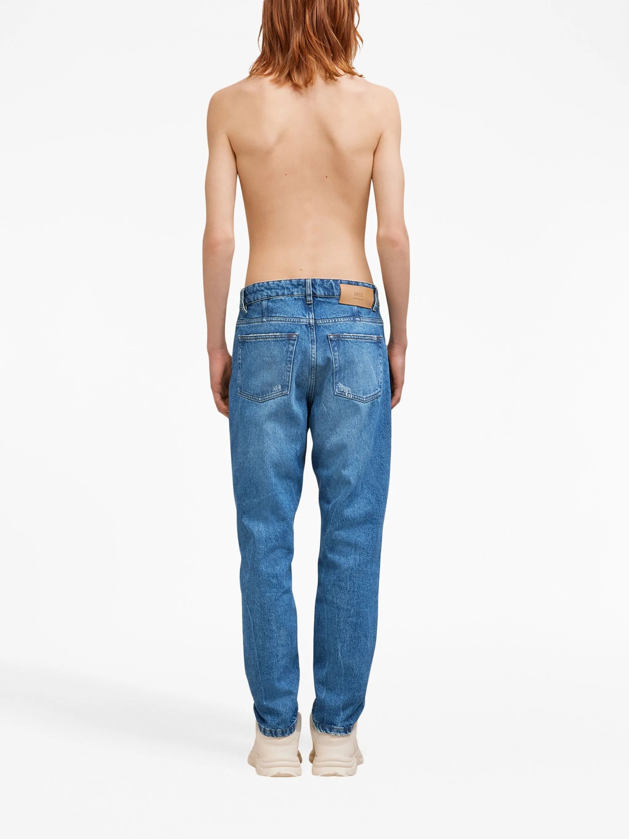 logo-patch straight-leg jeans