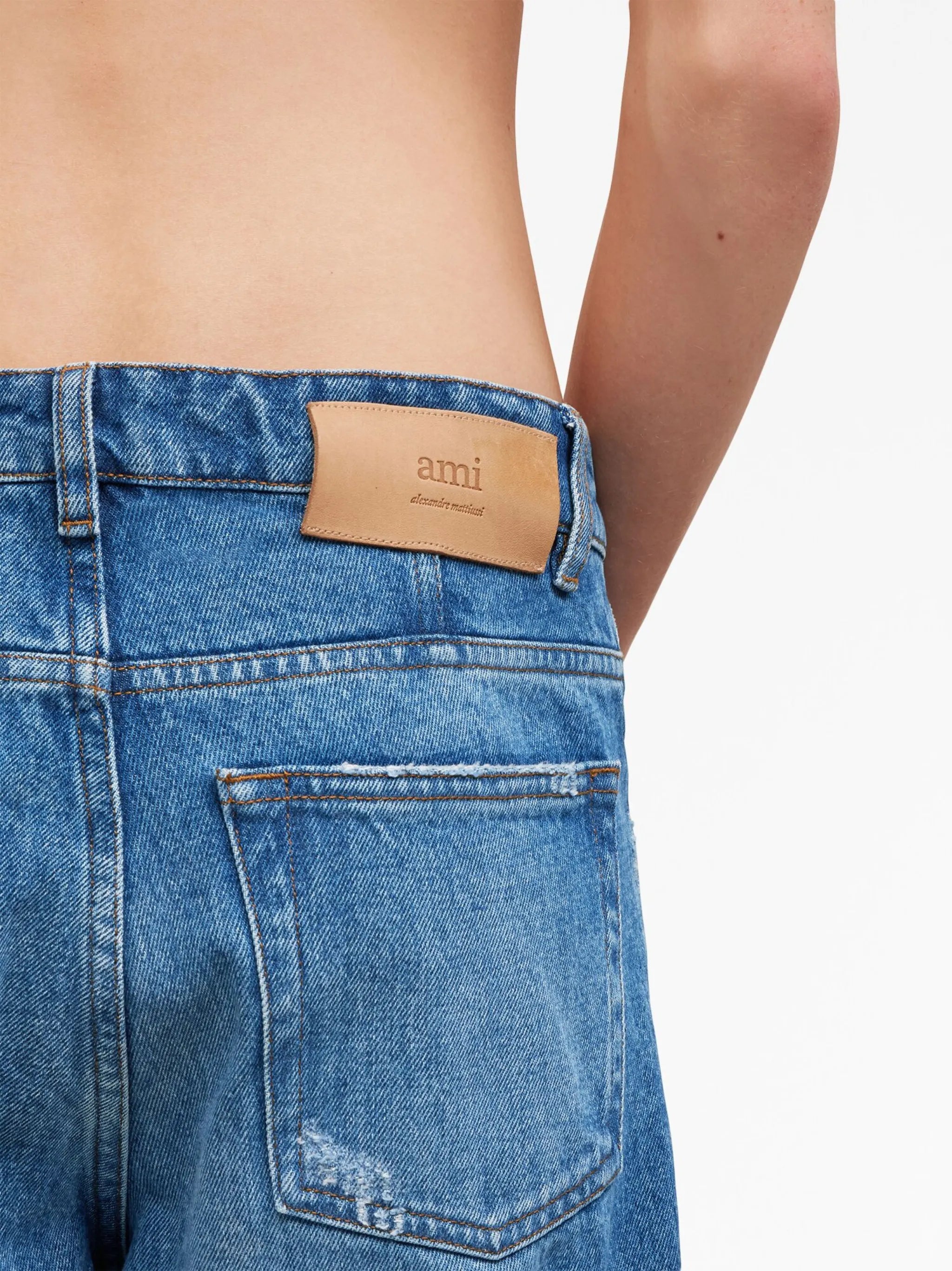 logo-patch straight-leg jeans