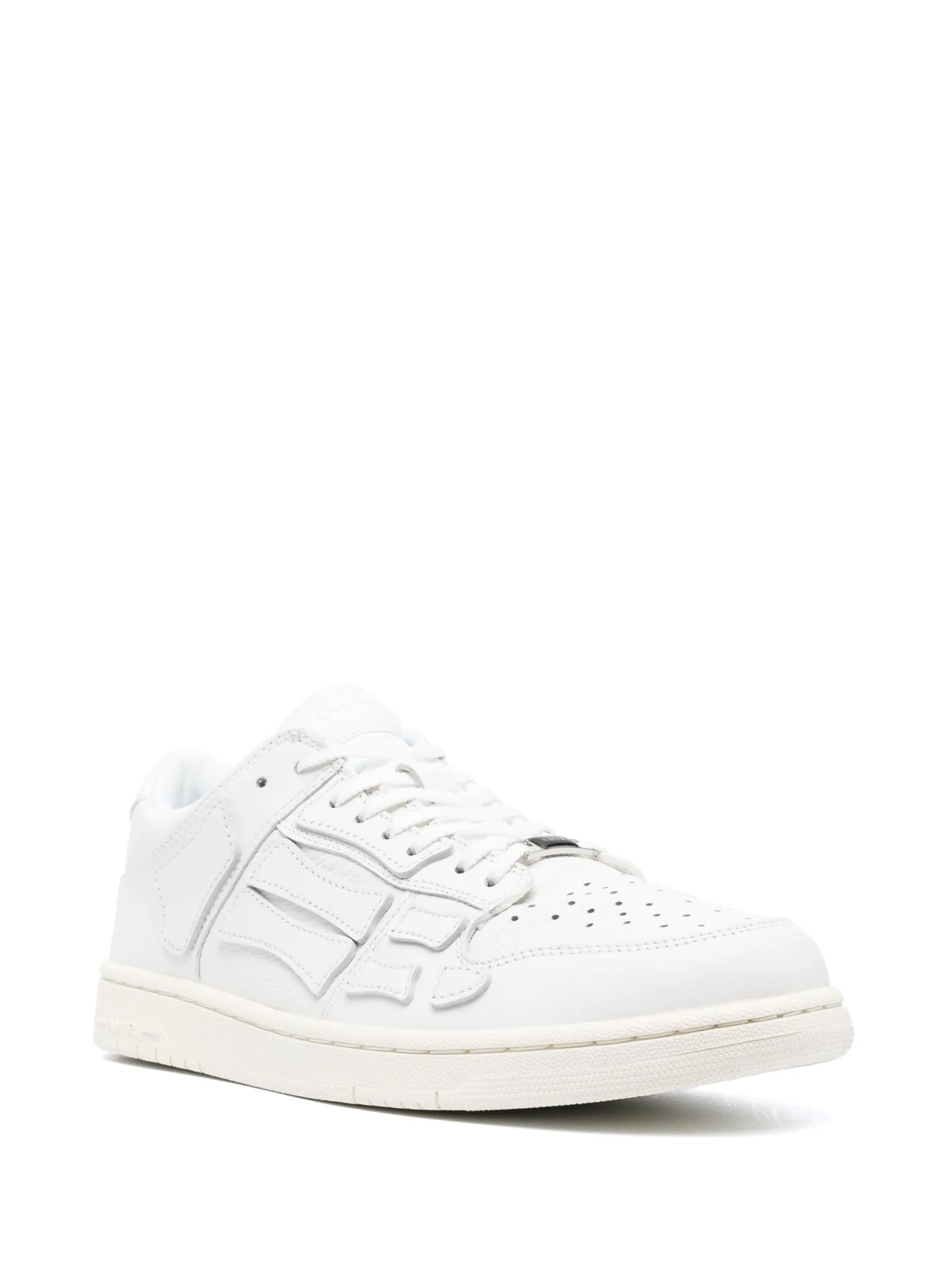 Skel-top leather low-top sneakers