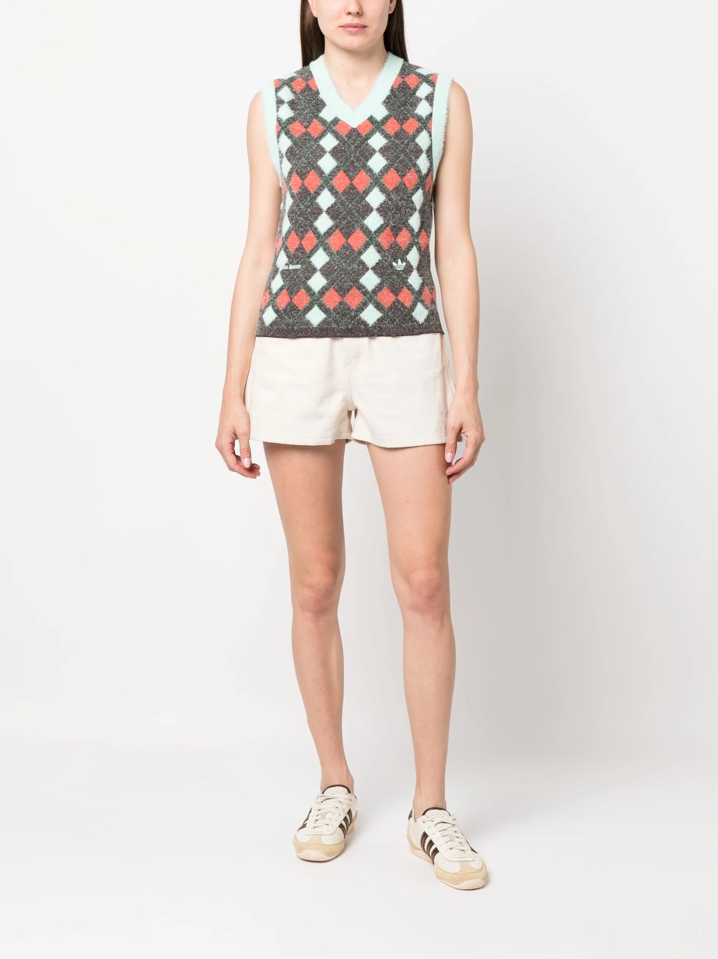 x Wales Bonner argyle knitted vest