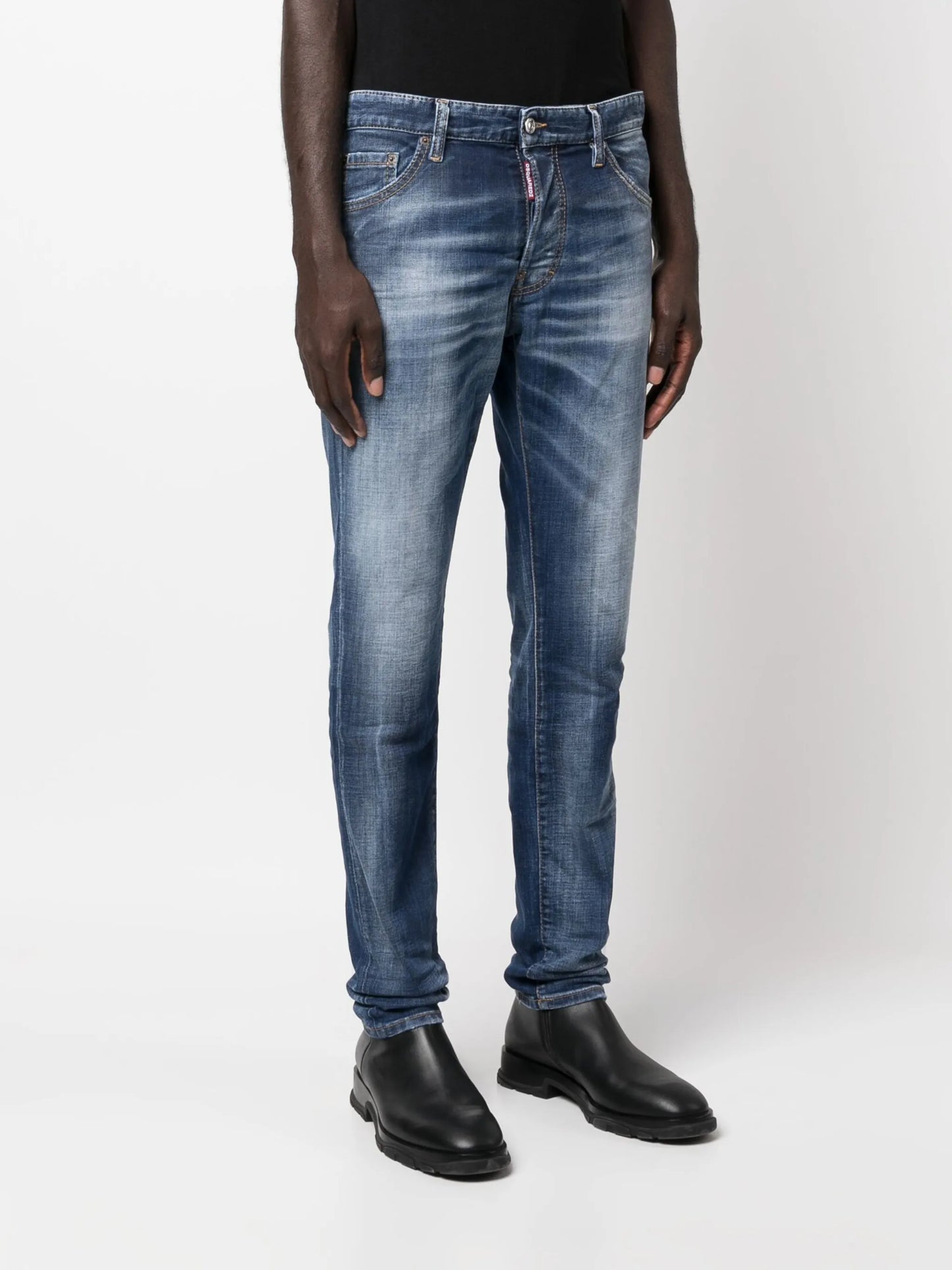 distressed-effect slim-leg jeans