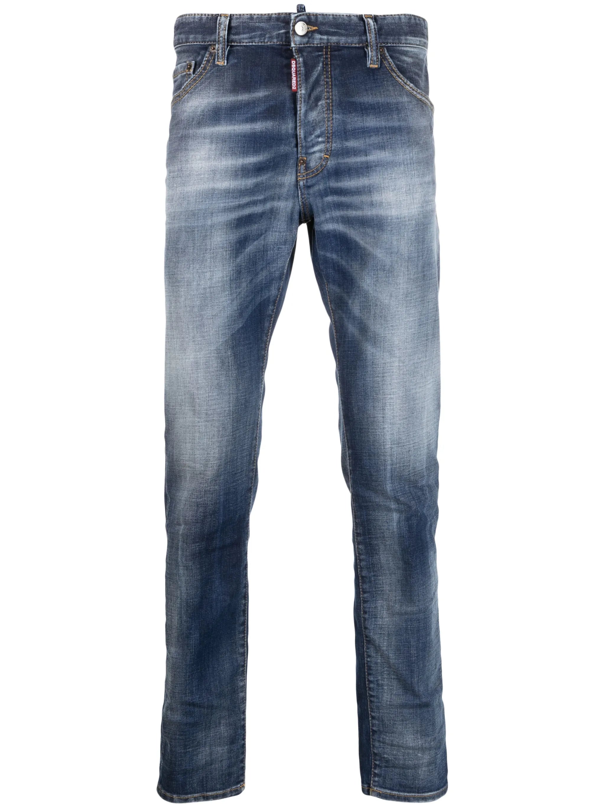 distressed-effect slim-leg jeans