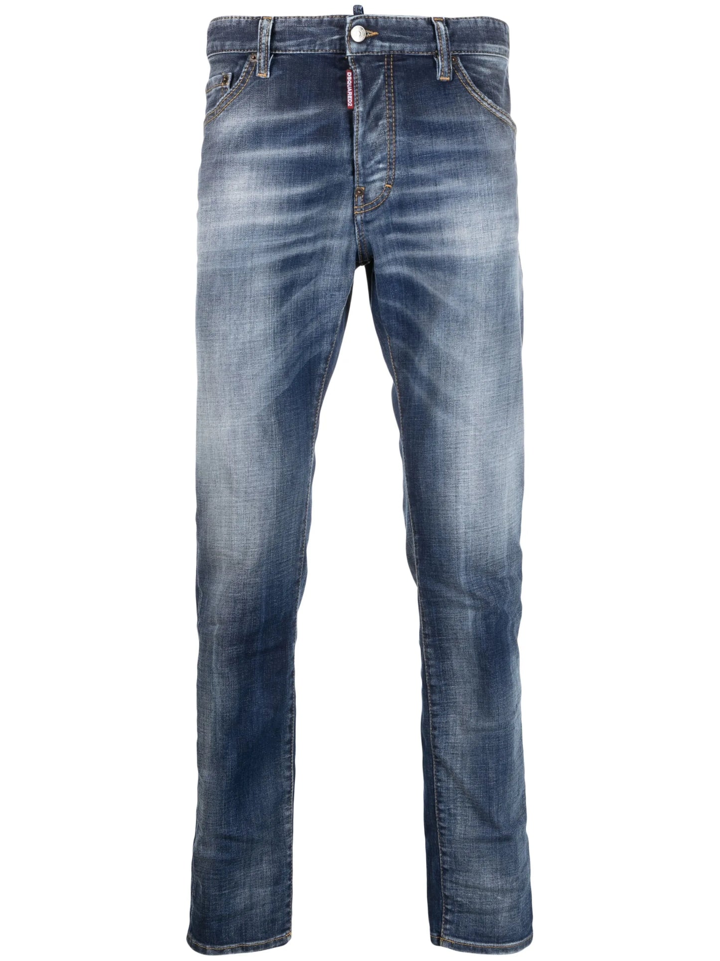 distressed-effect slim-leg jeans