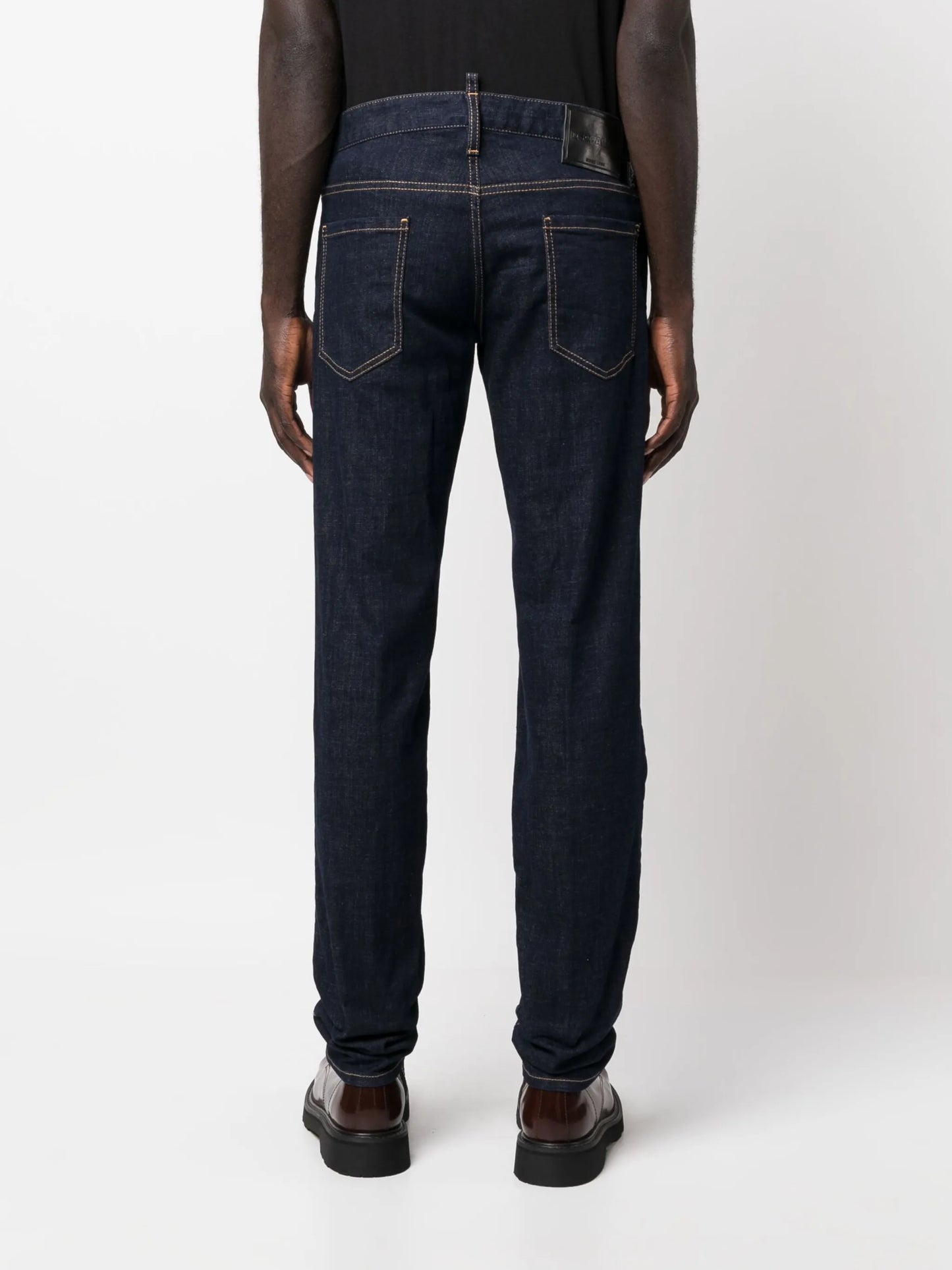 straight-leg denim jeans
