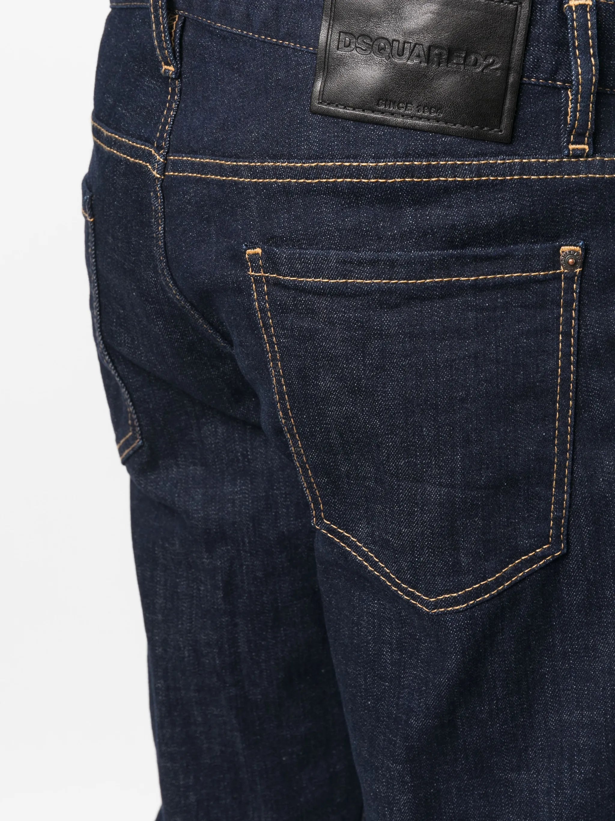 straight-leg denim jeans