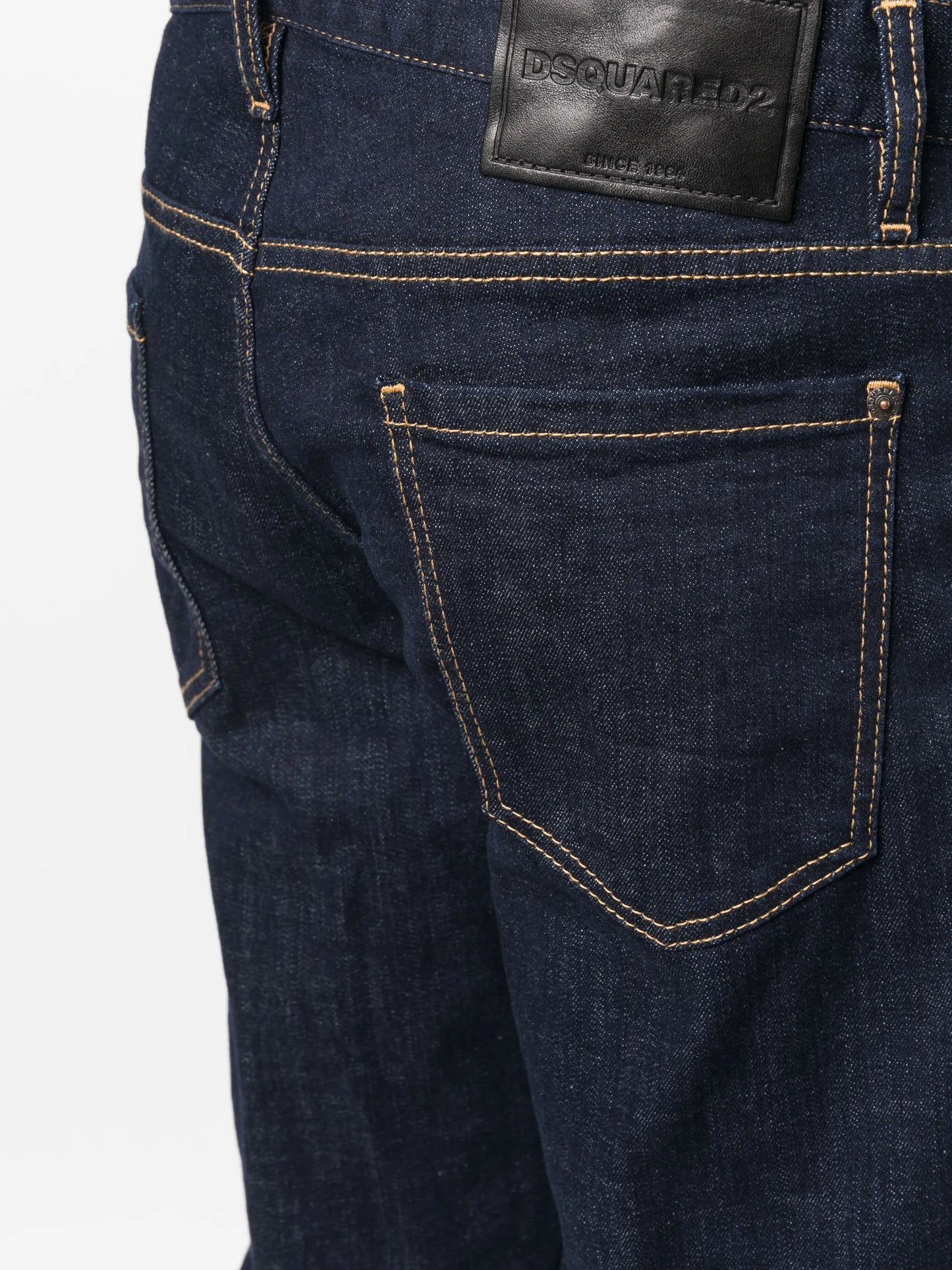 straight-leg denim jeans