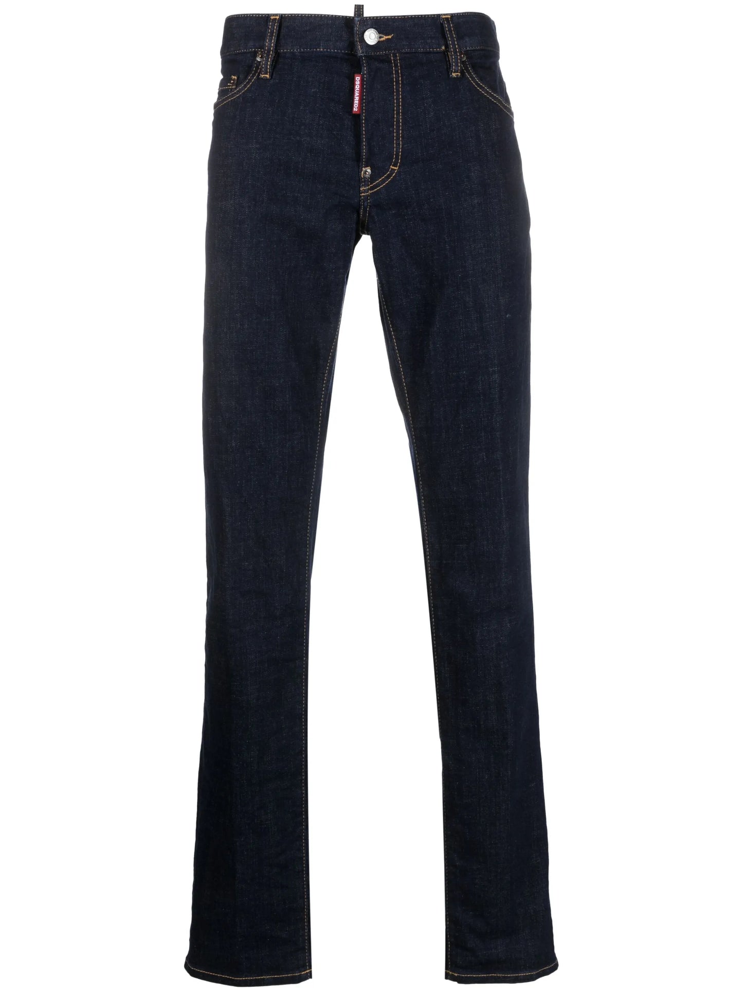 straight-leg denim jeans