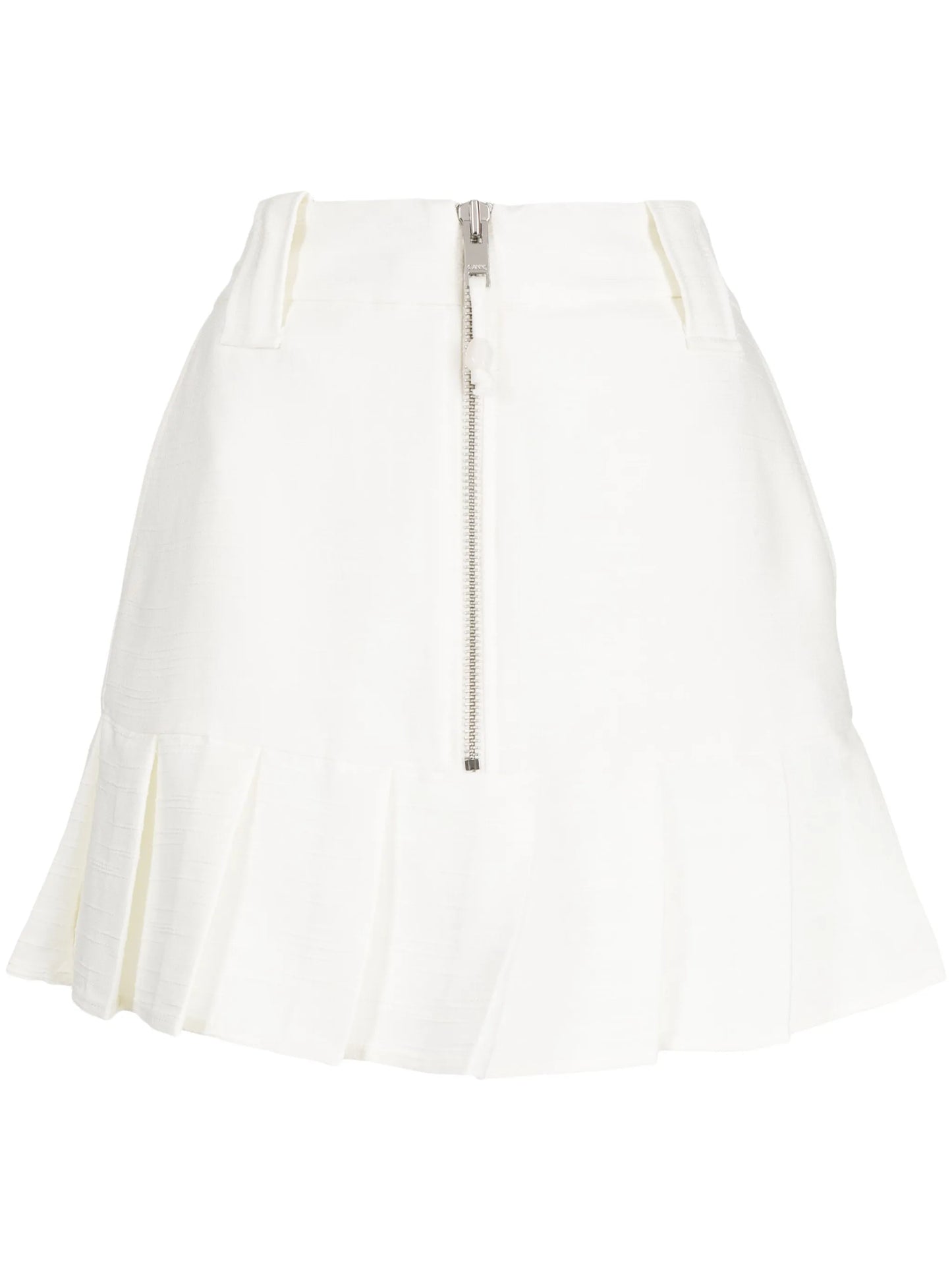 pleated mini skirt