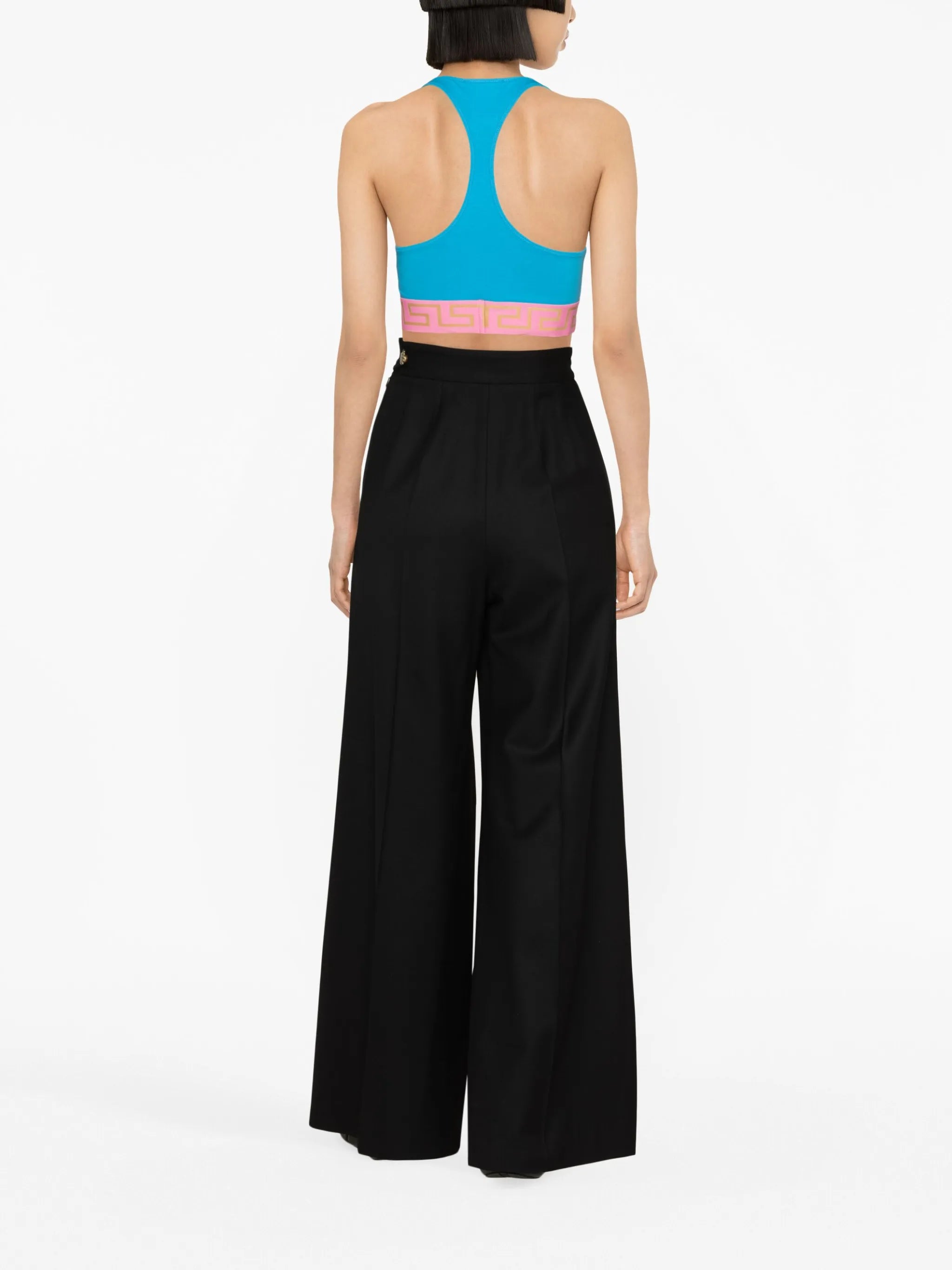 Greca-motif sports bra