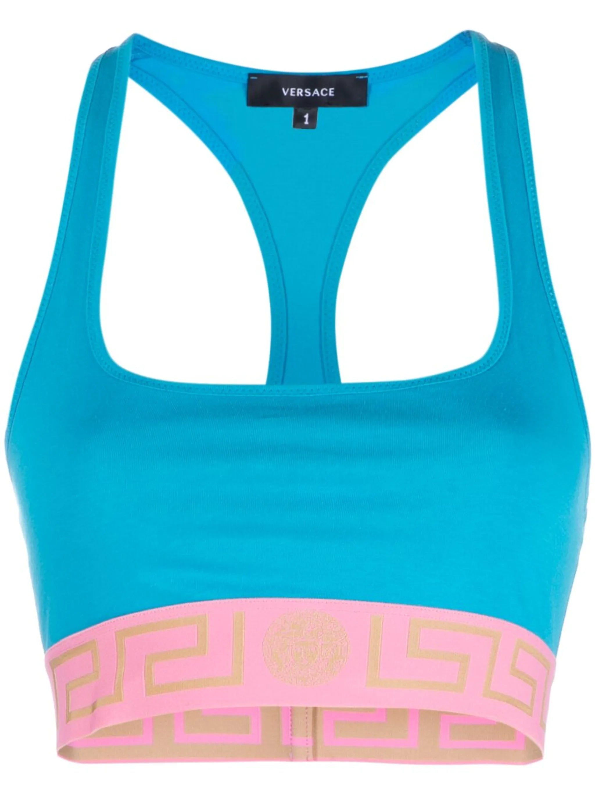 Greca-motif sports bra