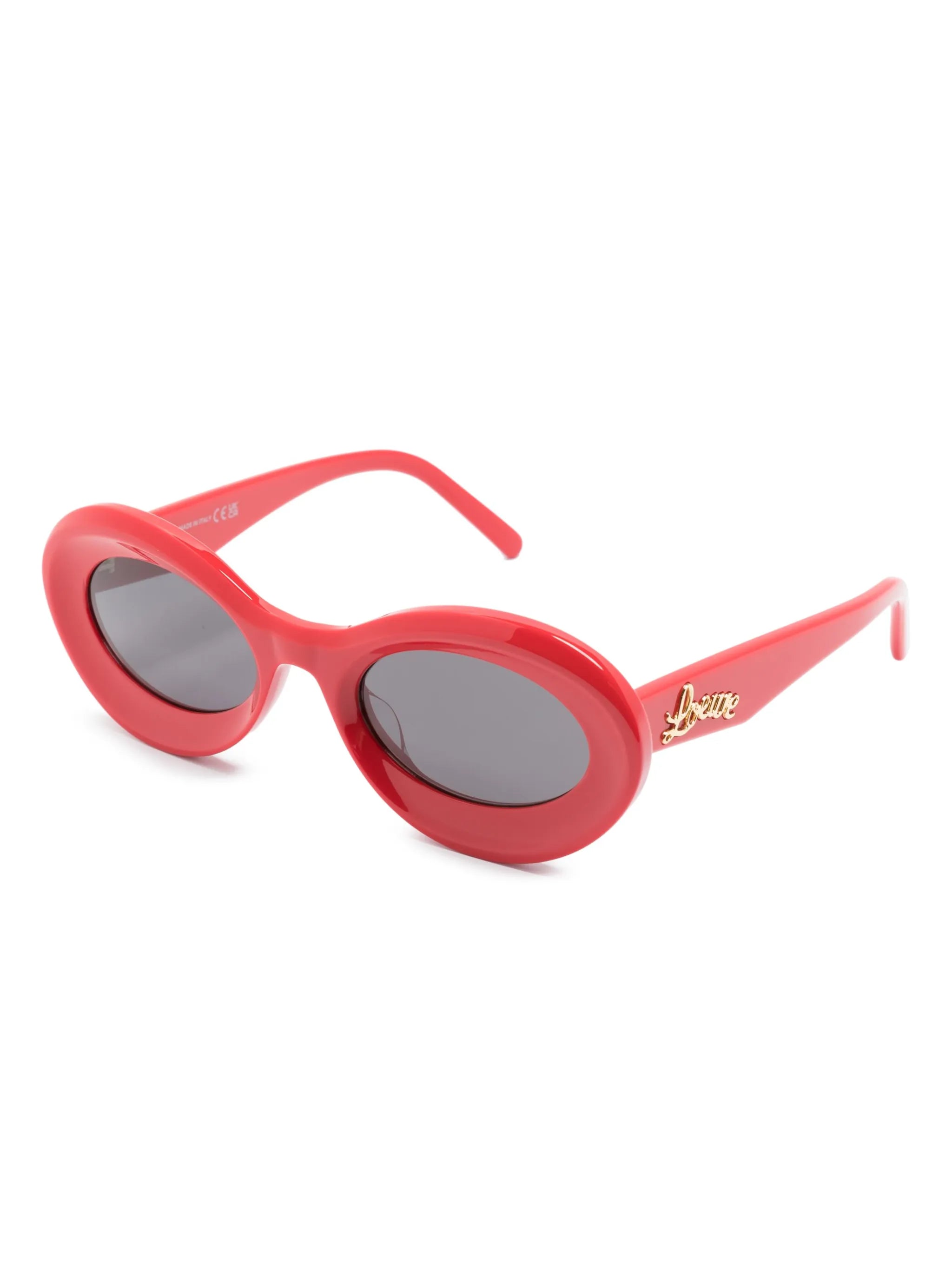 logo-plaque round-frame sunglasses