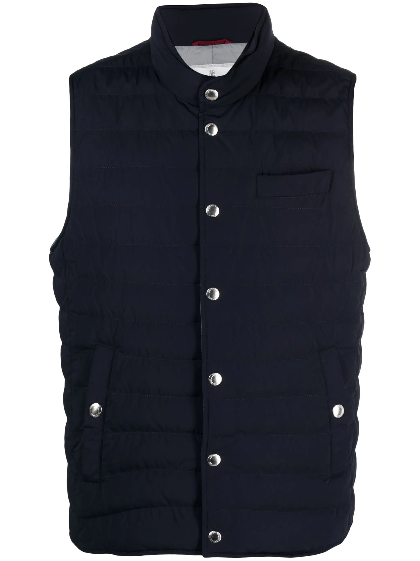 button-up padded gilet