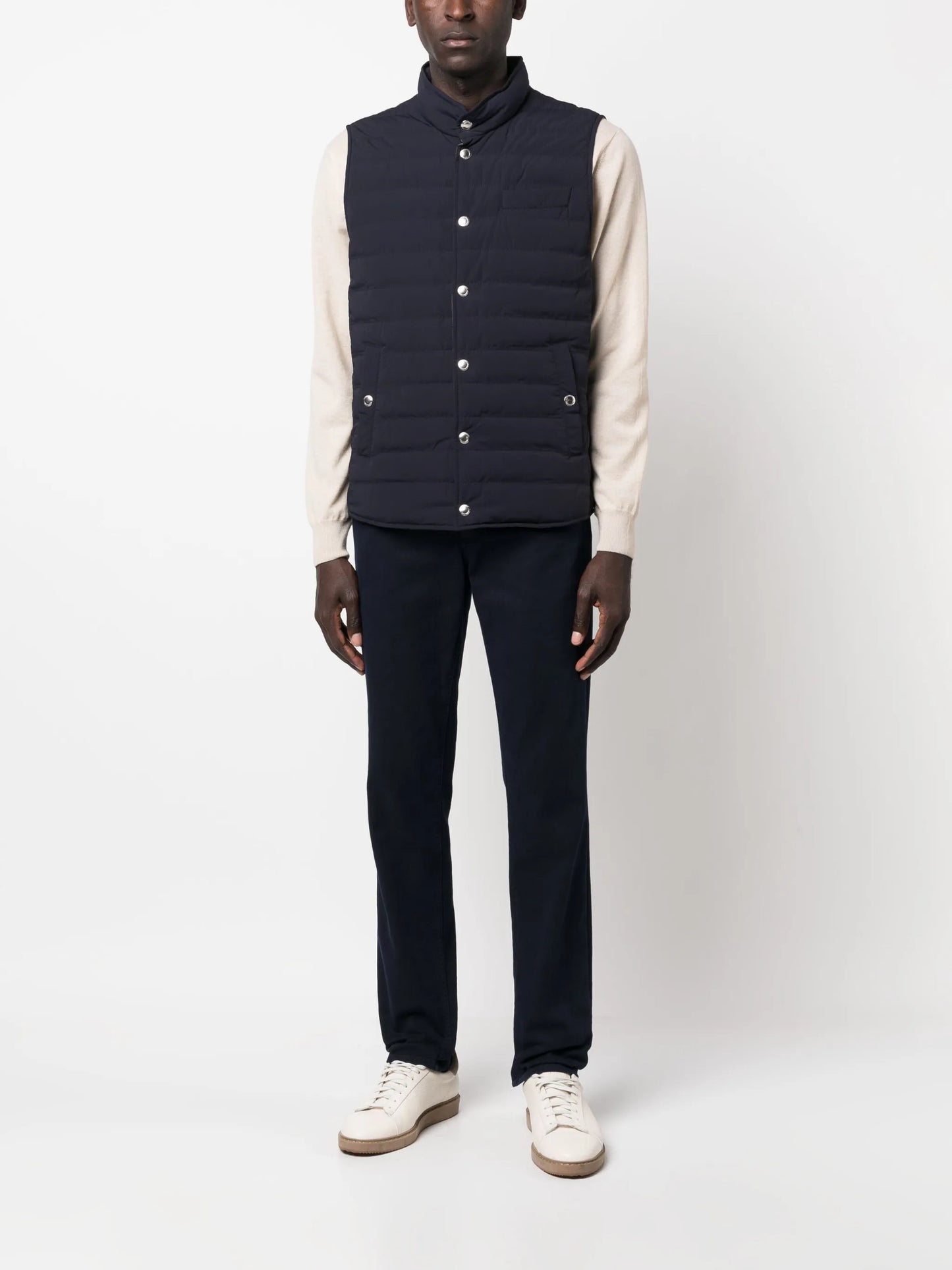 button-up padded gilet