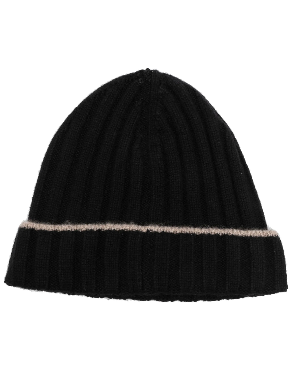 cashmere English Rib beanie hat