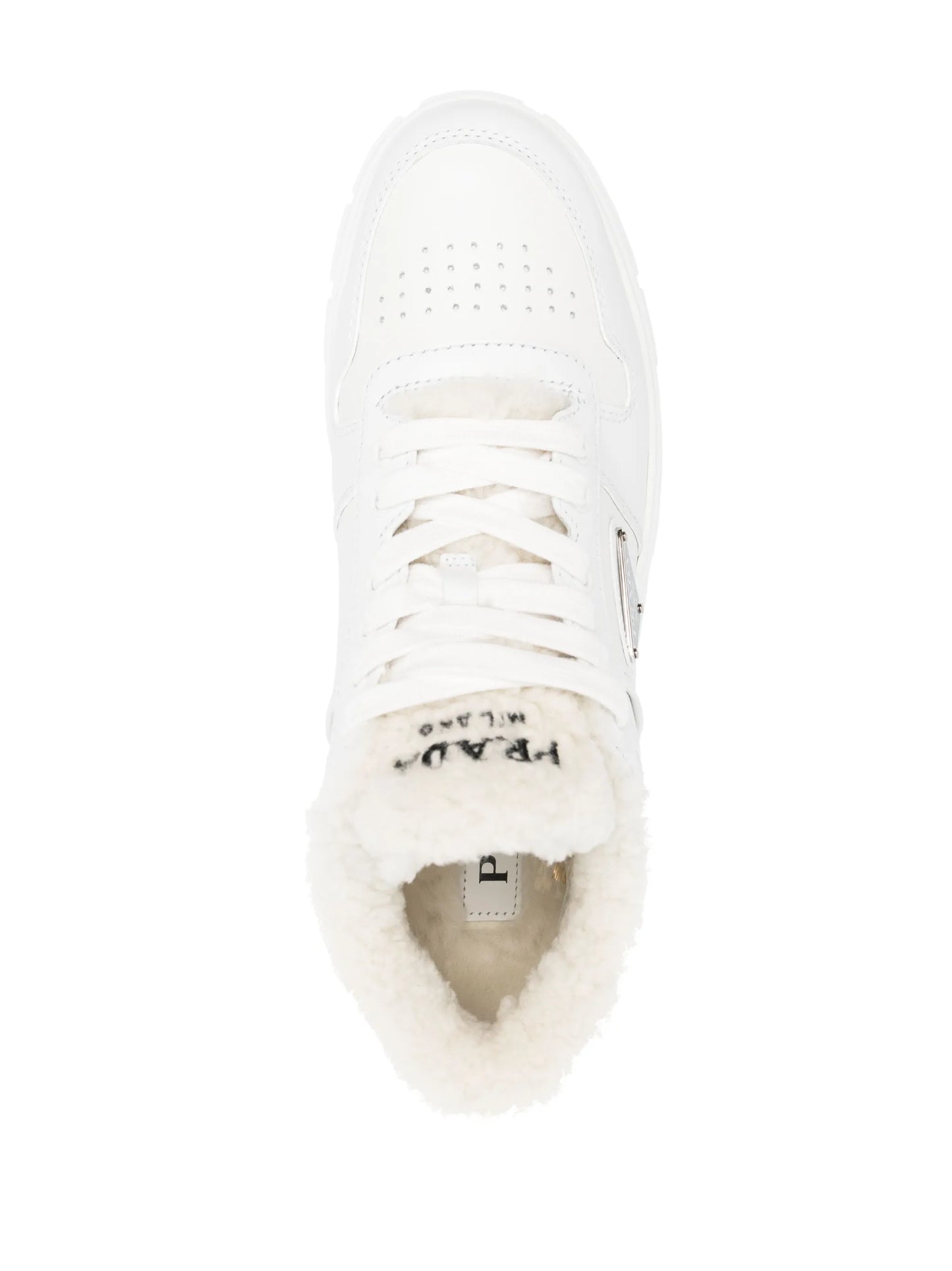 Winter shearling-lined leather sneakers
