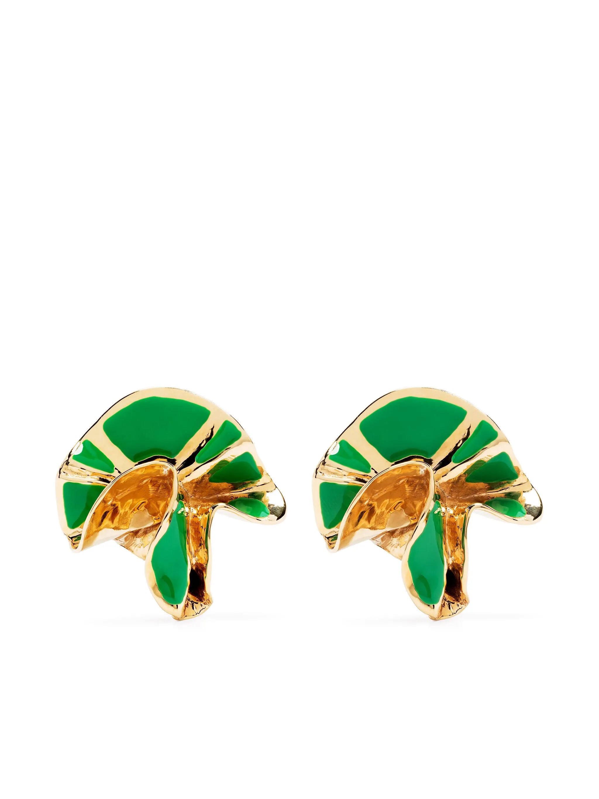 Delphin flower earrings