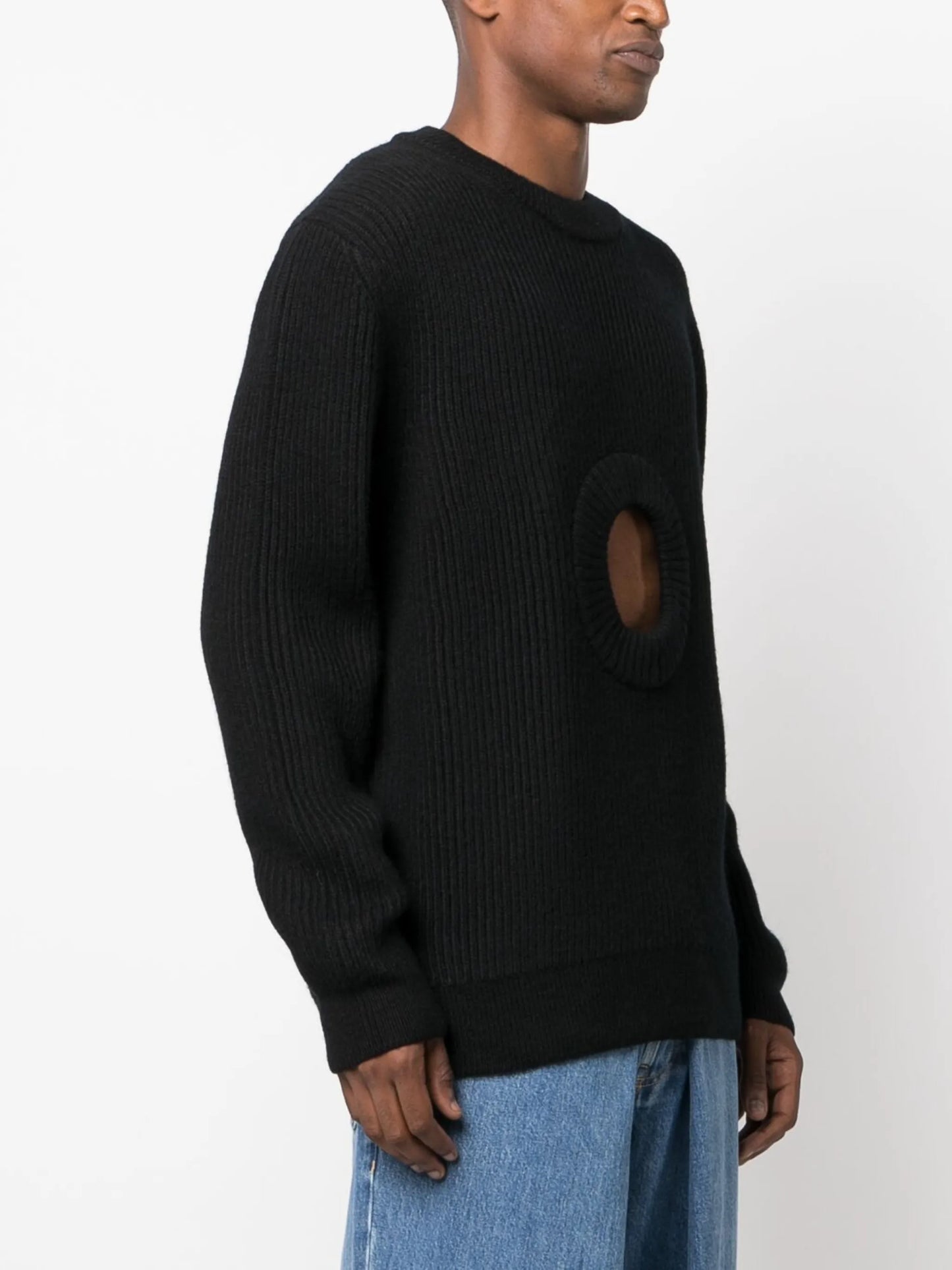 CH Hole ribbed-knit sweatshirt