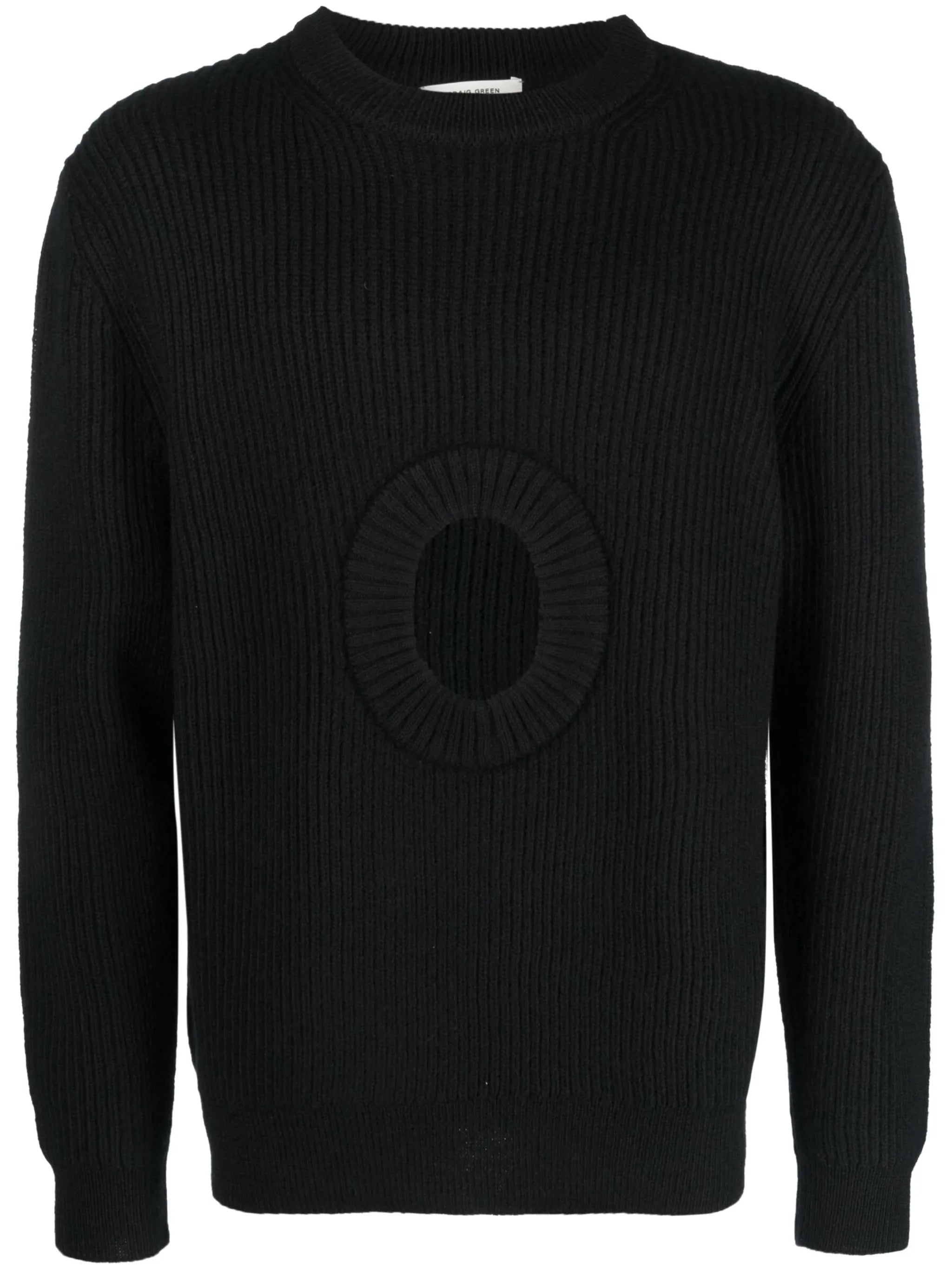 CH Hole ribbed-knit sweatshirt