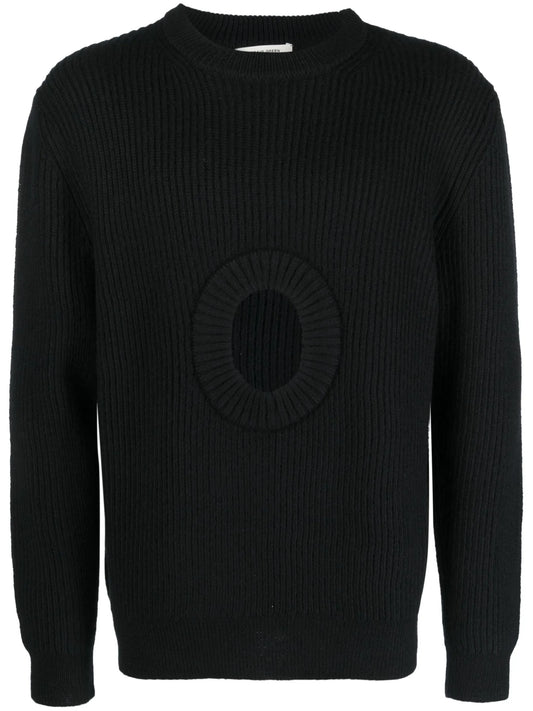 CH Hole ribbed-knit sweatshirt