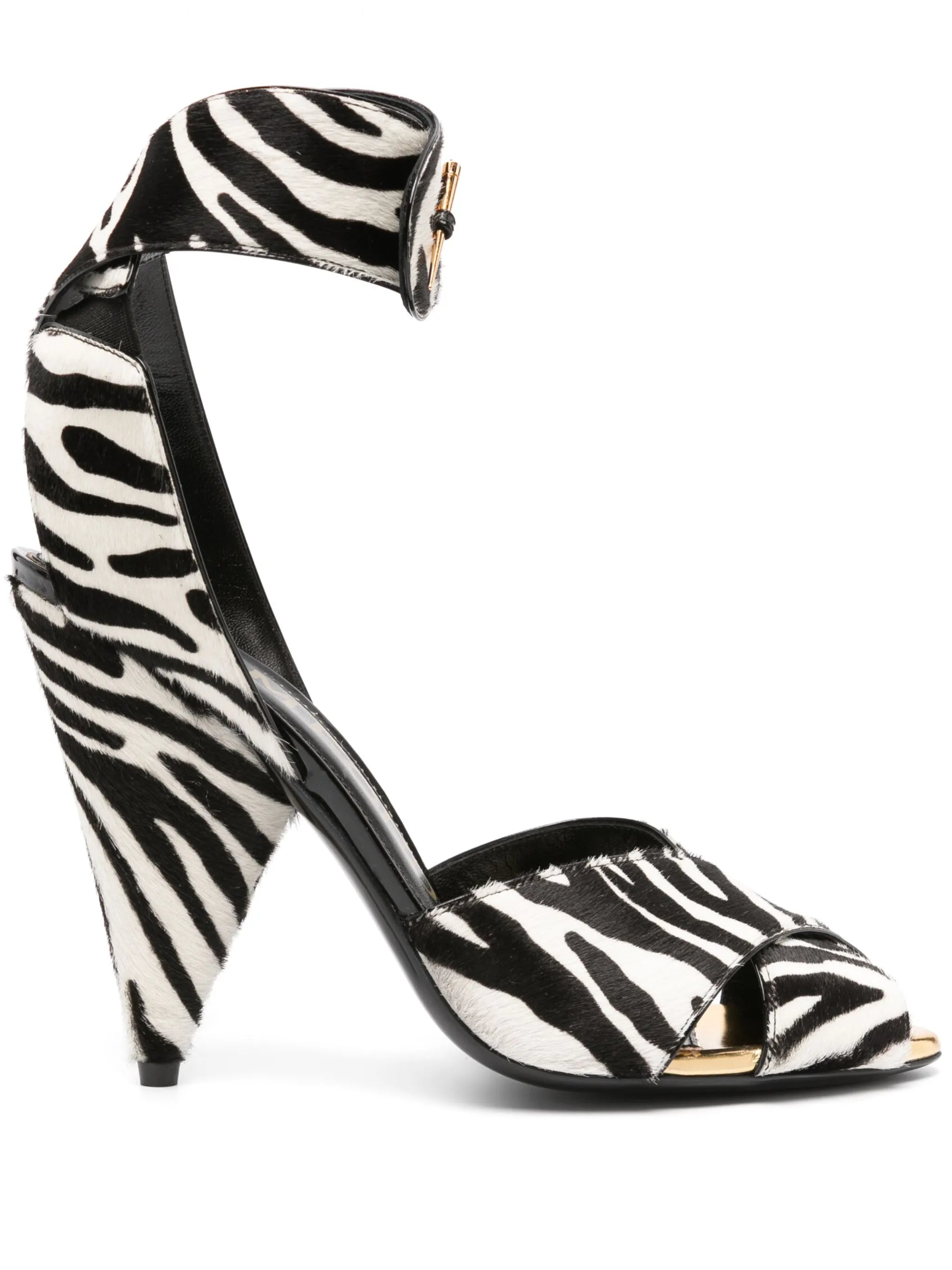 Vertigo 130mm zebra-print sandals