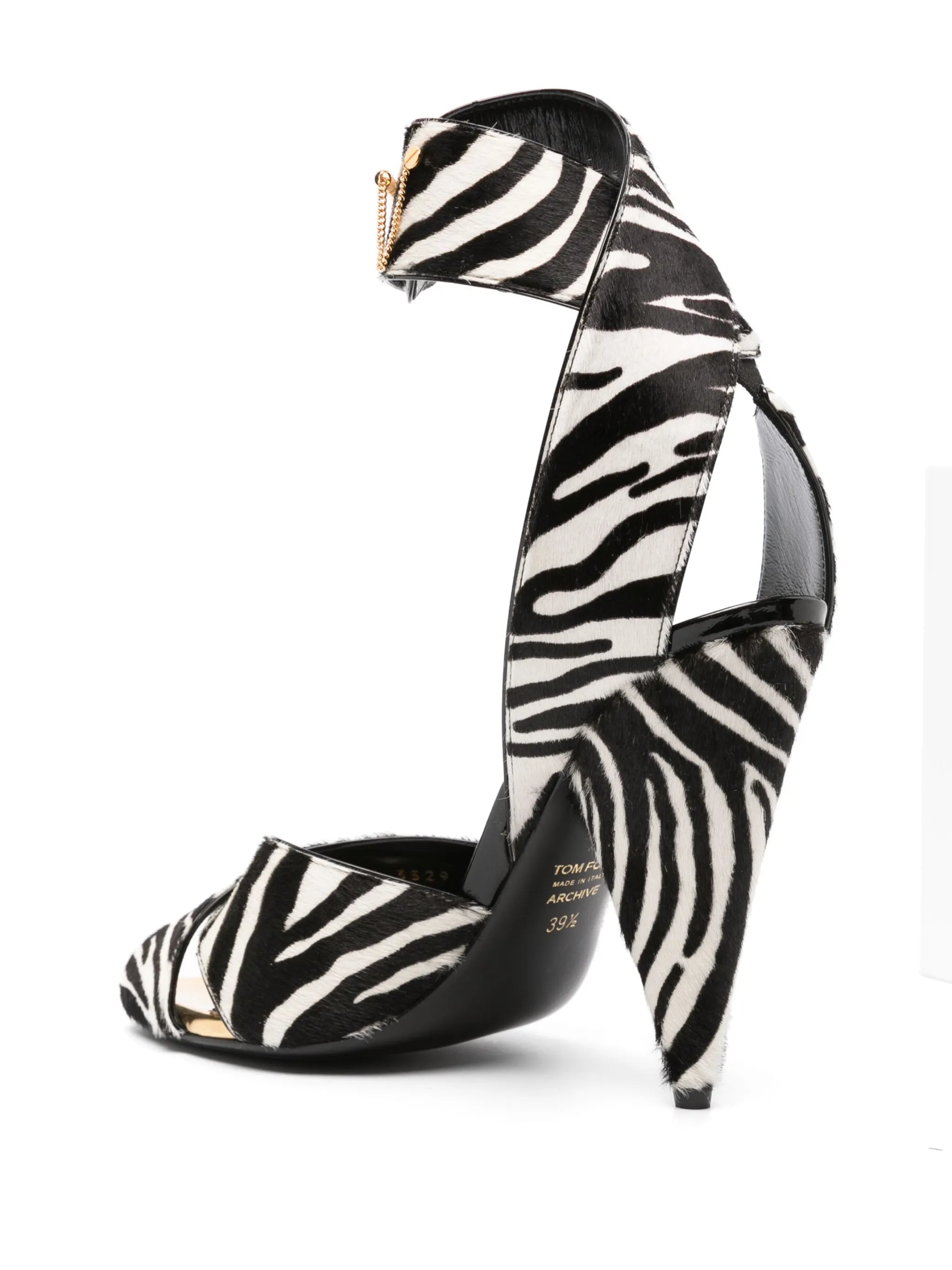 Vertigo 130mm zebra-print sandals