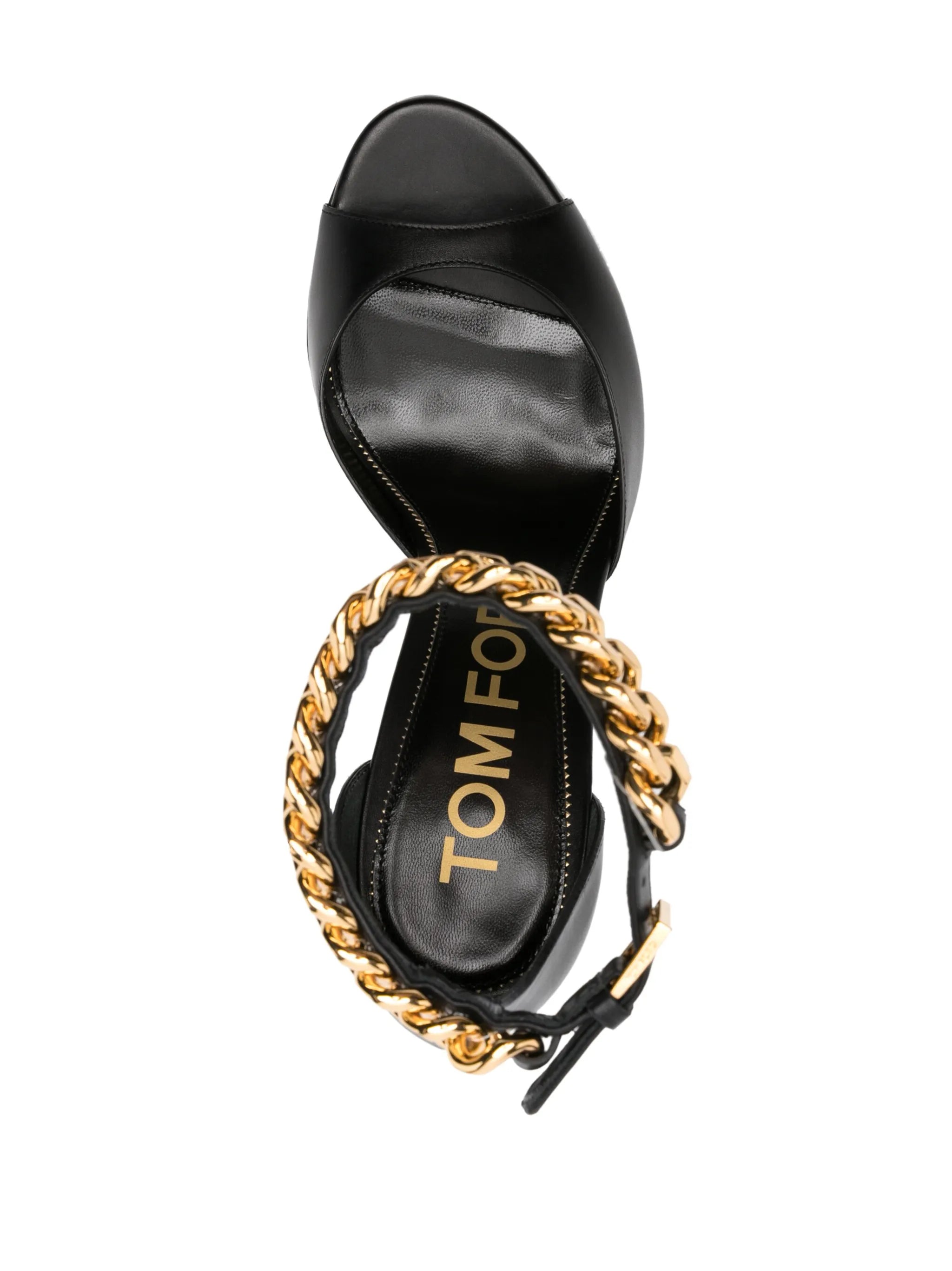 105mm chain-embellished leather sandals