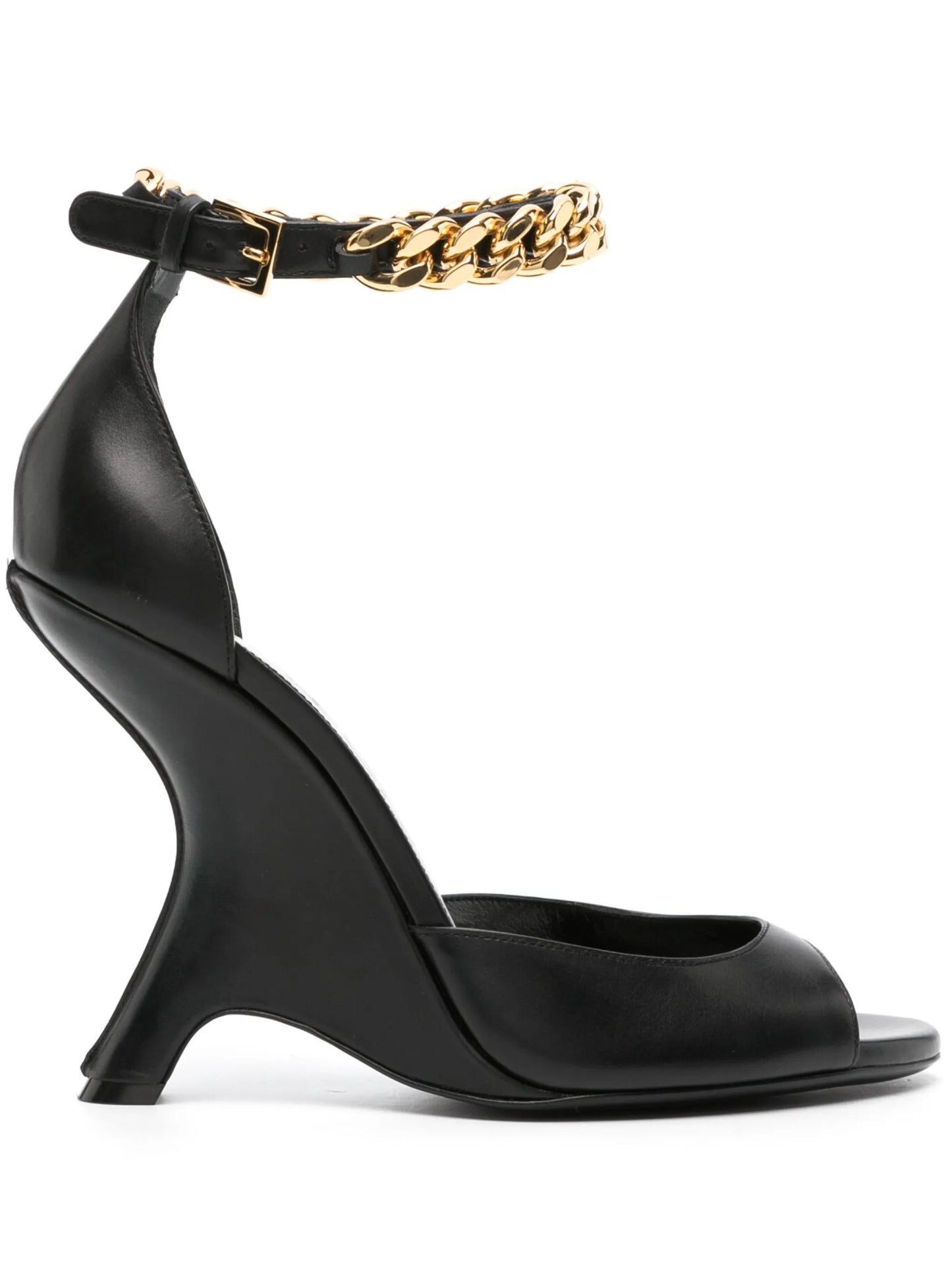105mm chain-embellished leather sandals