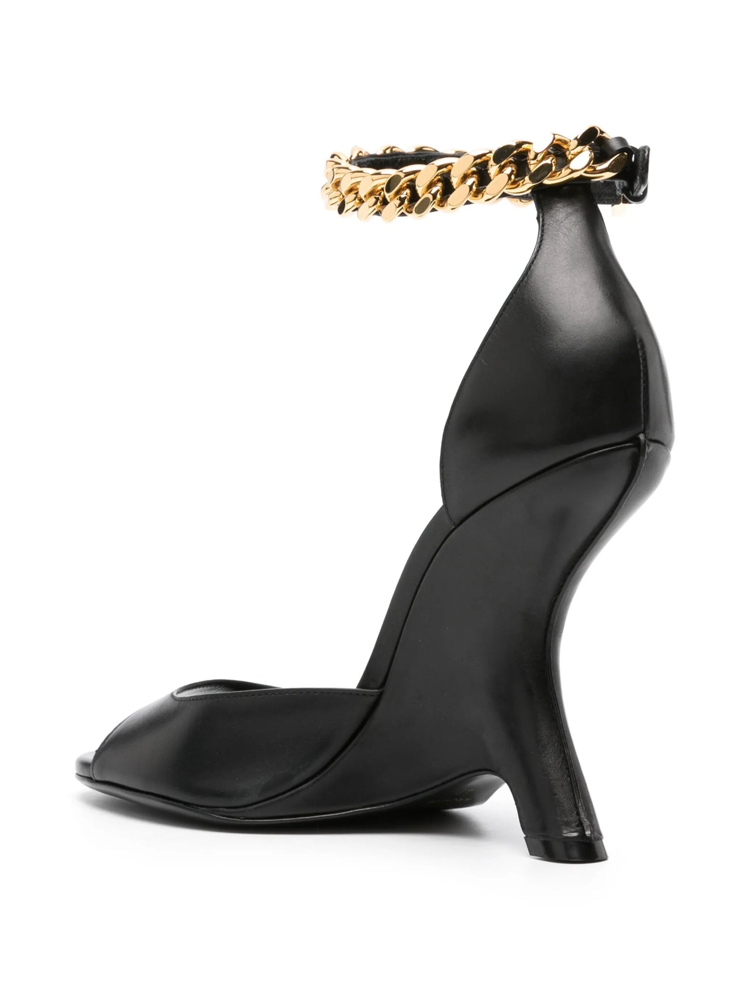 105mm chain-embellished leather sandals