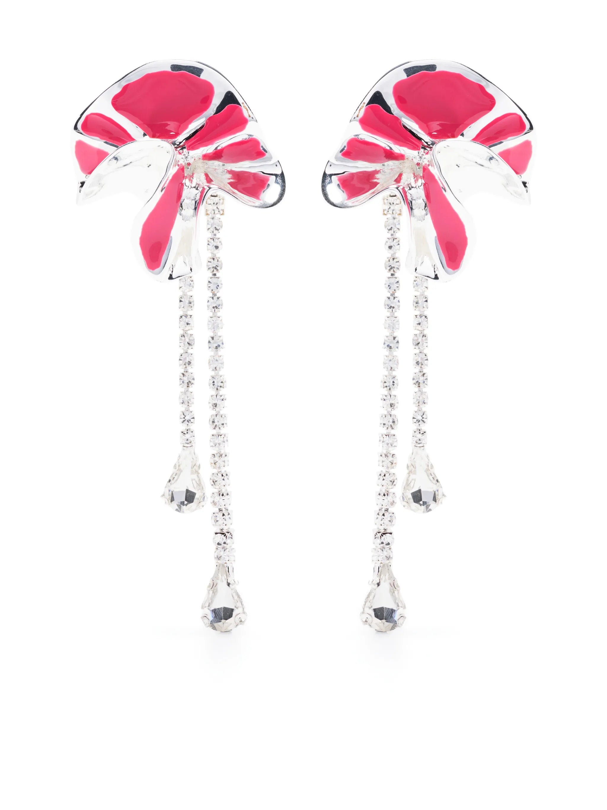 Sylvia enamel crystal drop earrings