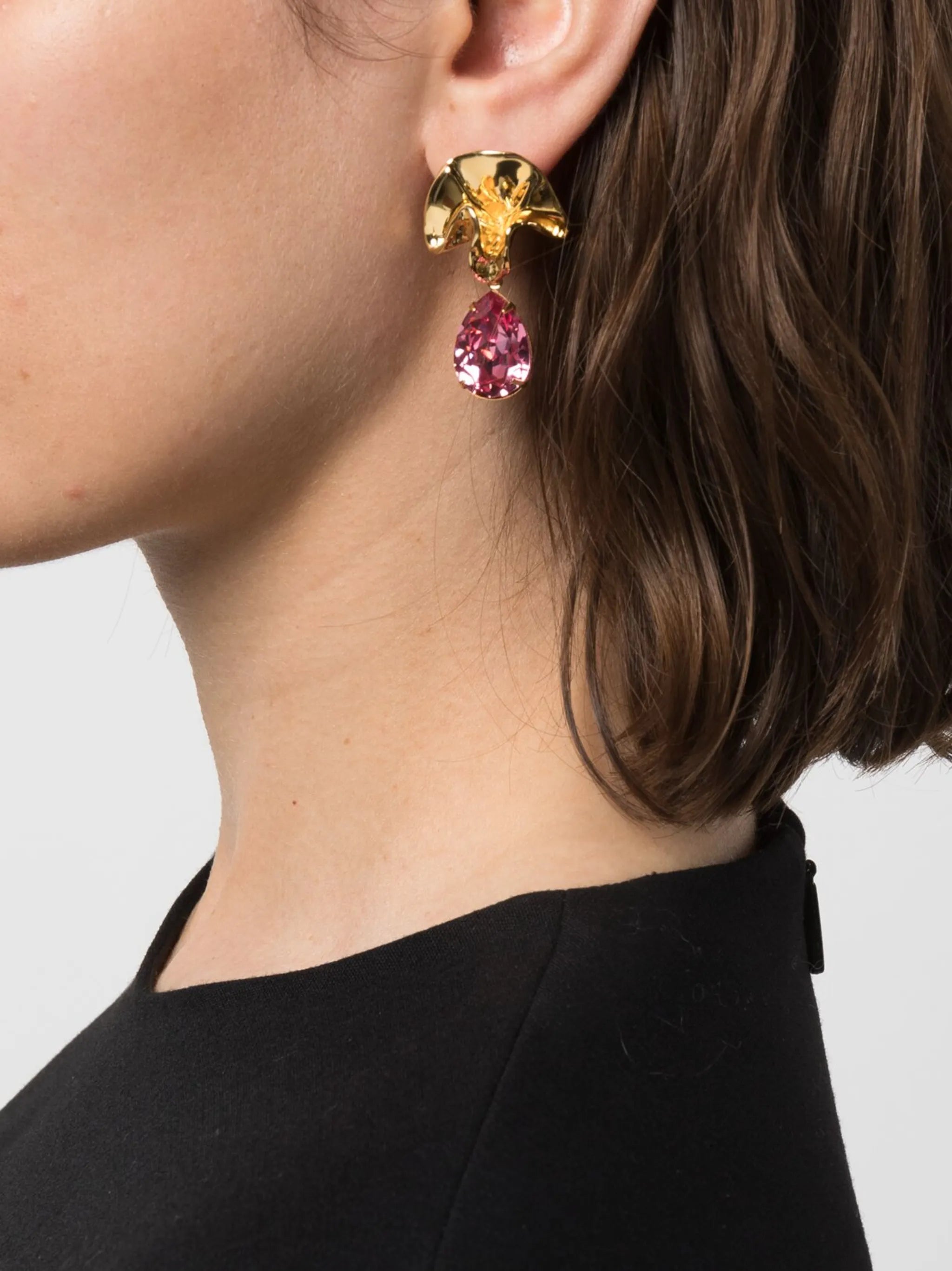 Delphinium mini drop earrings