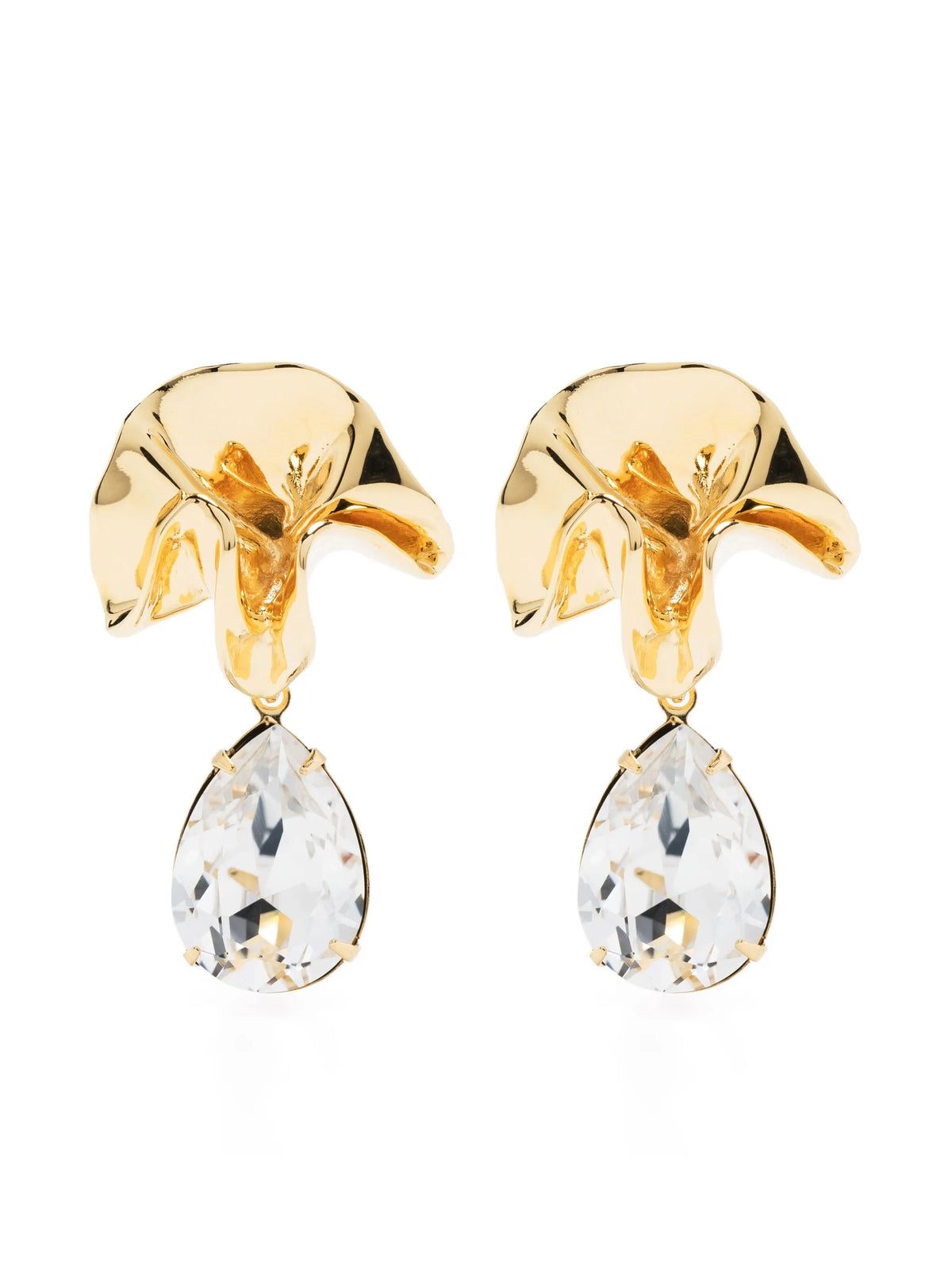 Delphin crystal drop earrings