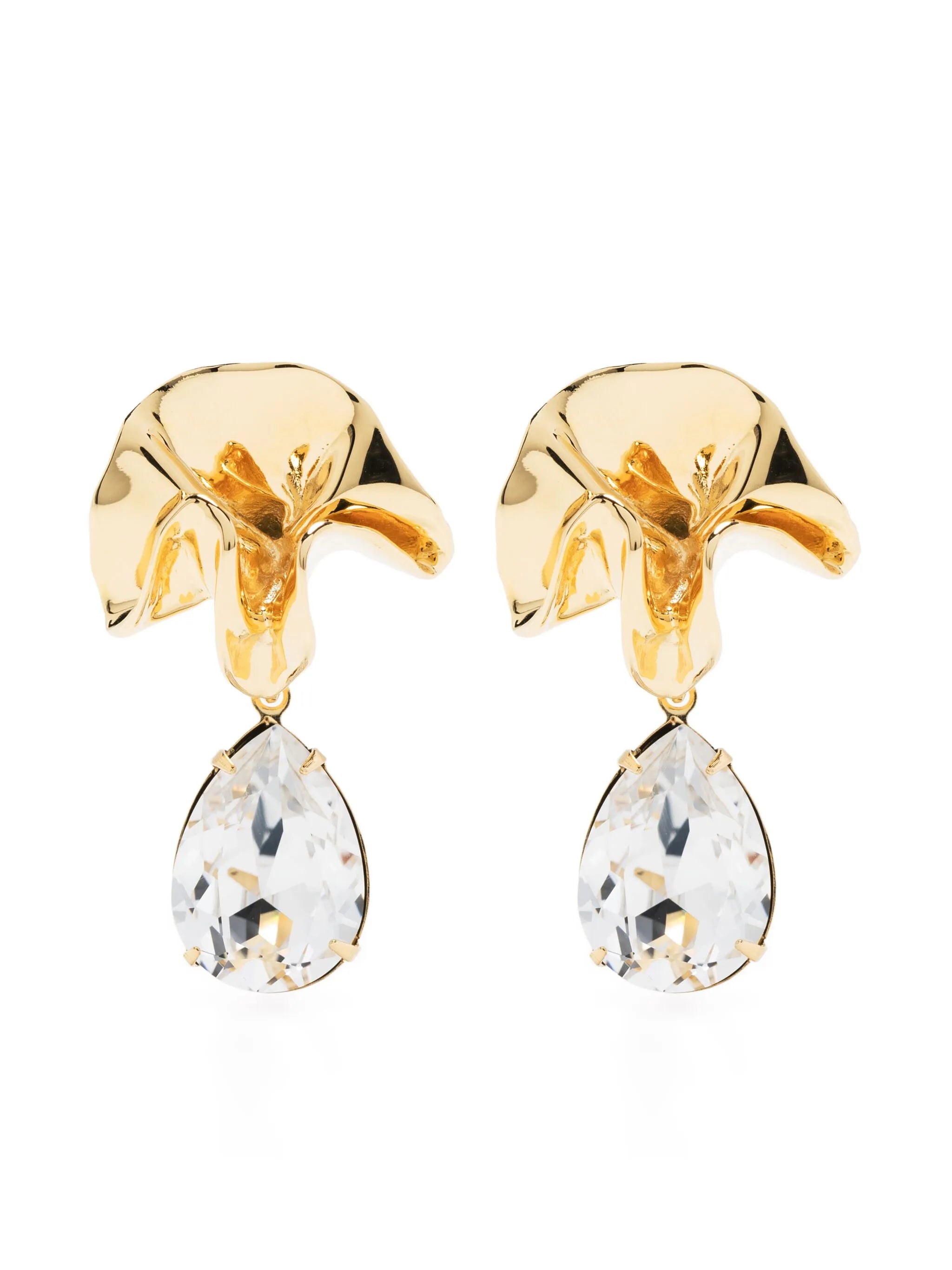Delphin crystal drop earrings