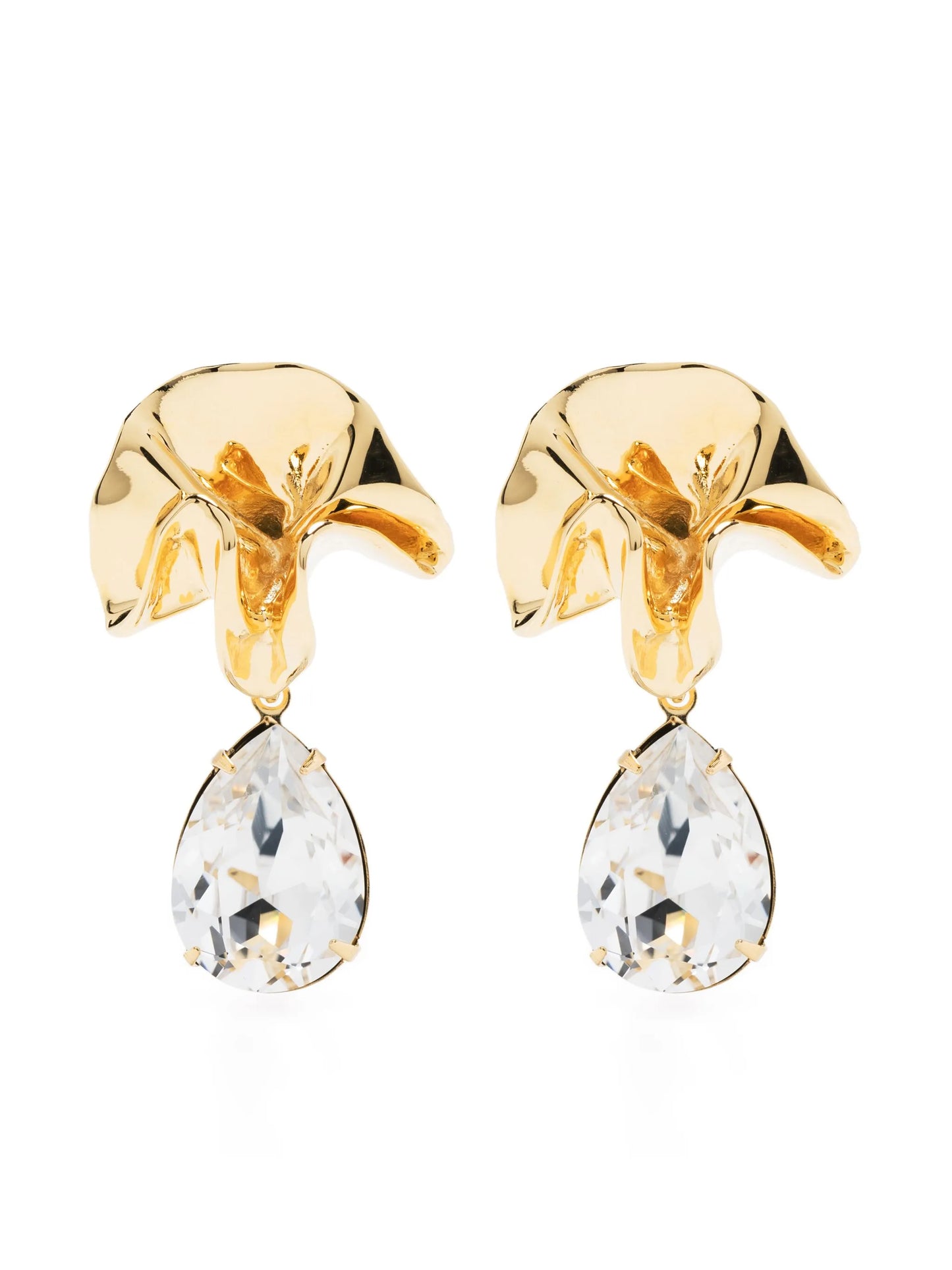 Delphin crystal drop earrings